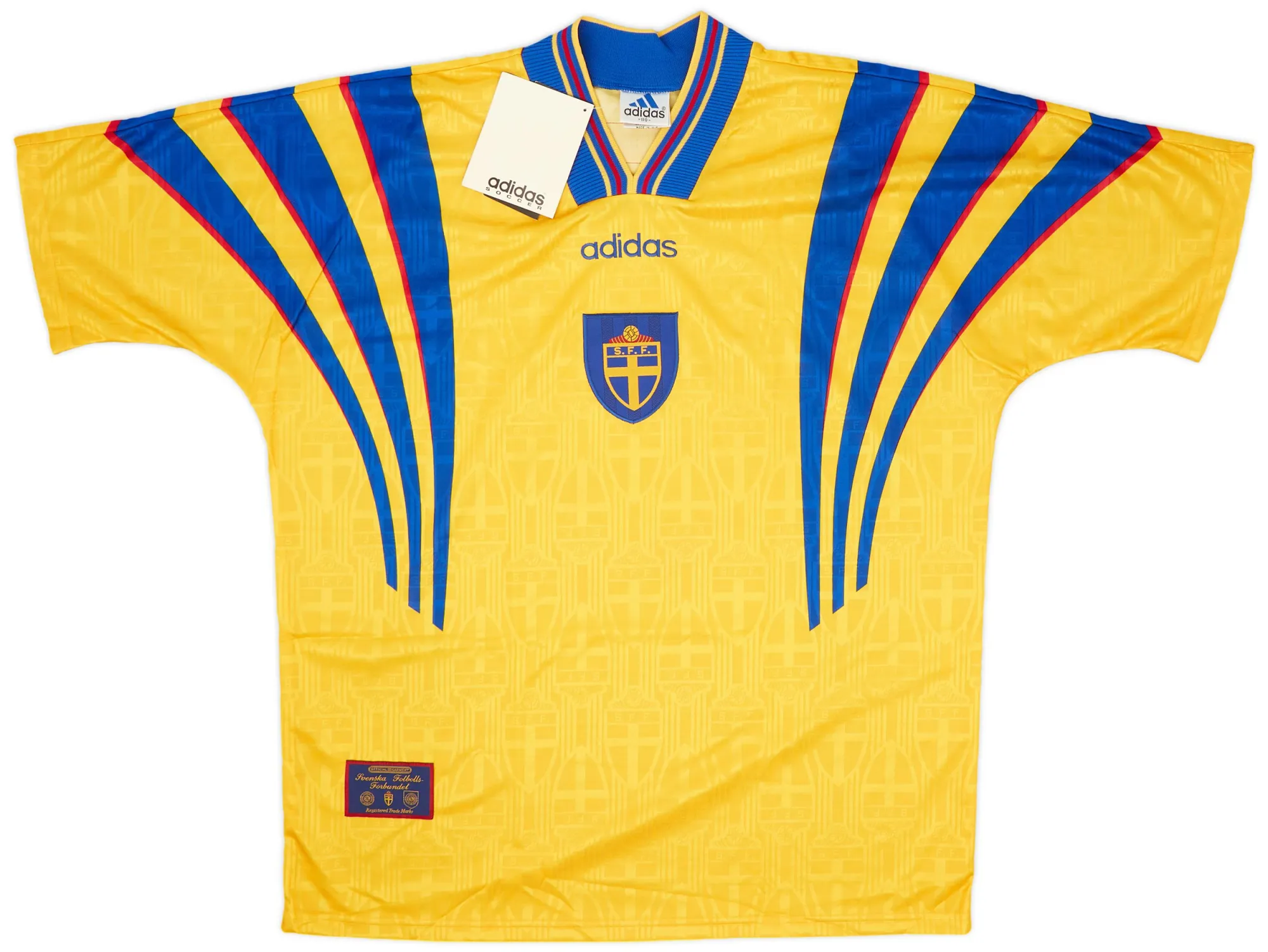 adidas Sweden Mens SS Home Shirt 1997