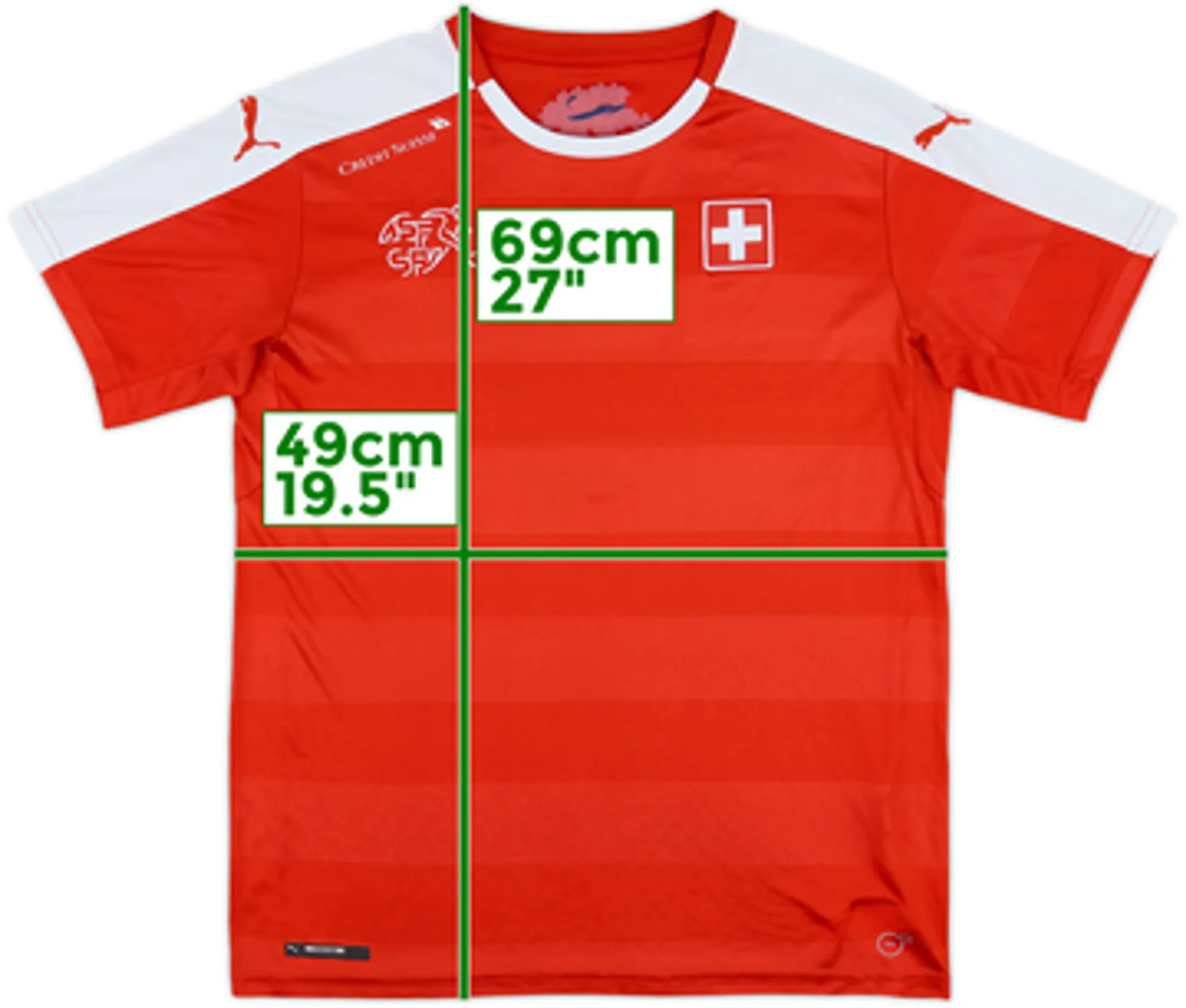 Puma Switzerland Mens SS Home Shirt 2016