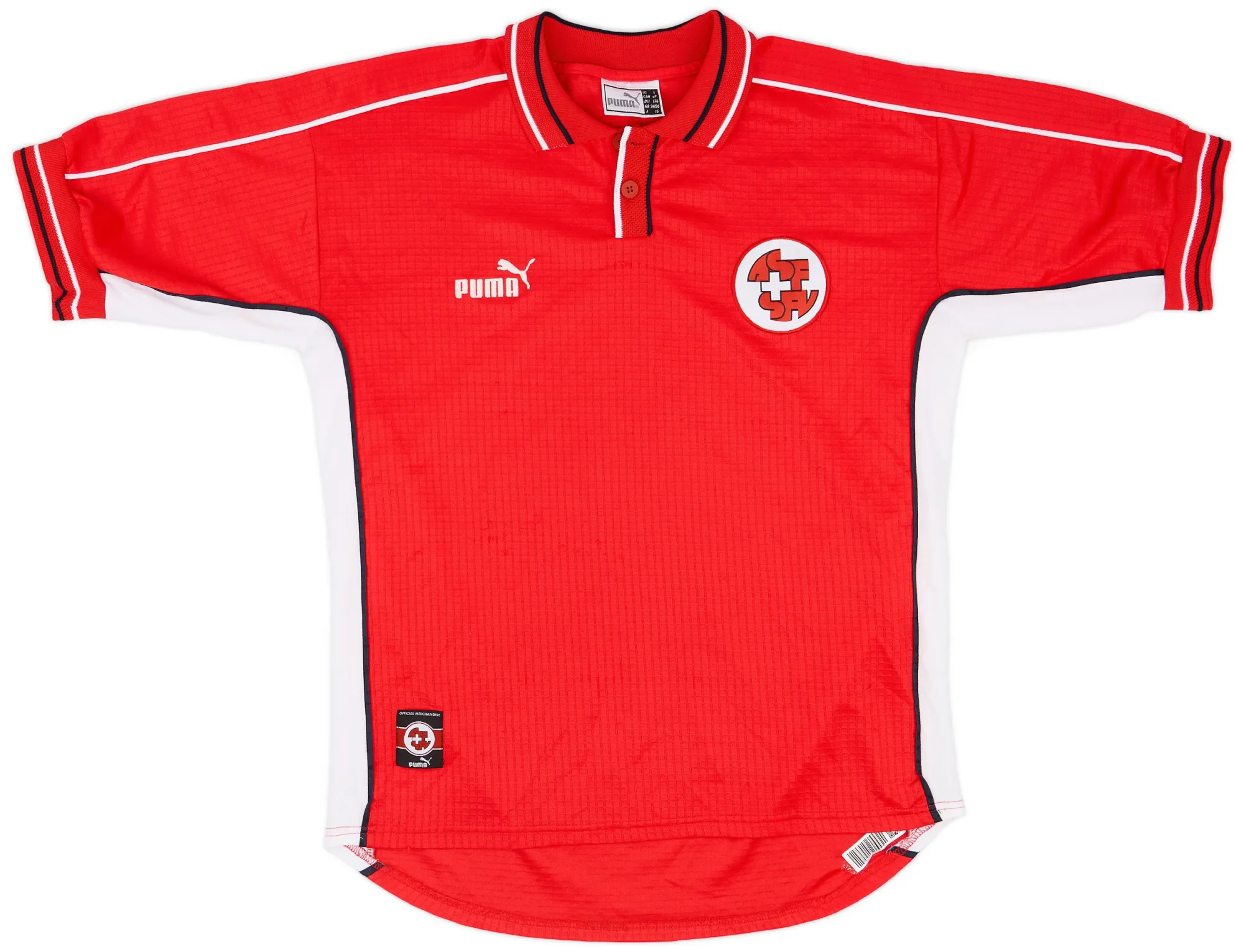 Puma Switzerland Mens SS Home Shirt 1999