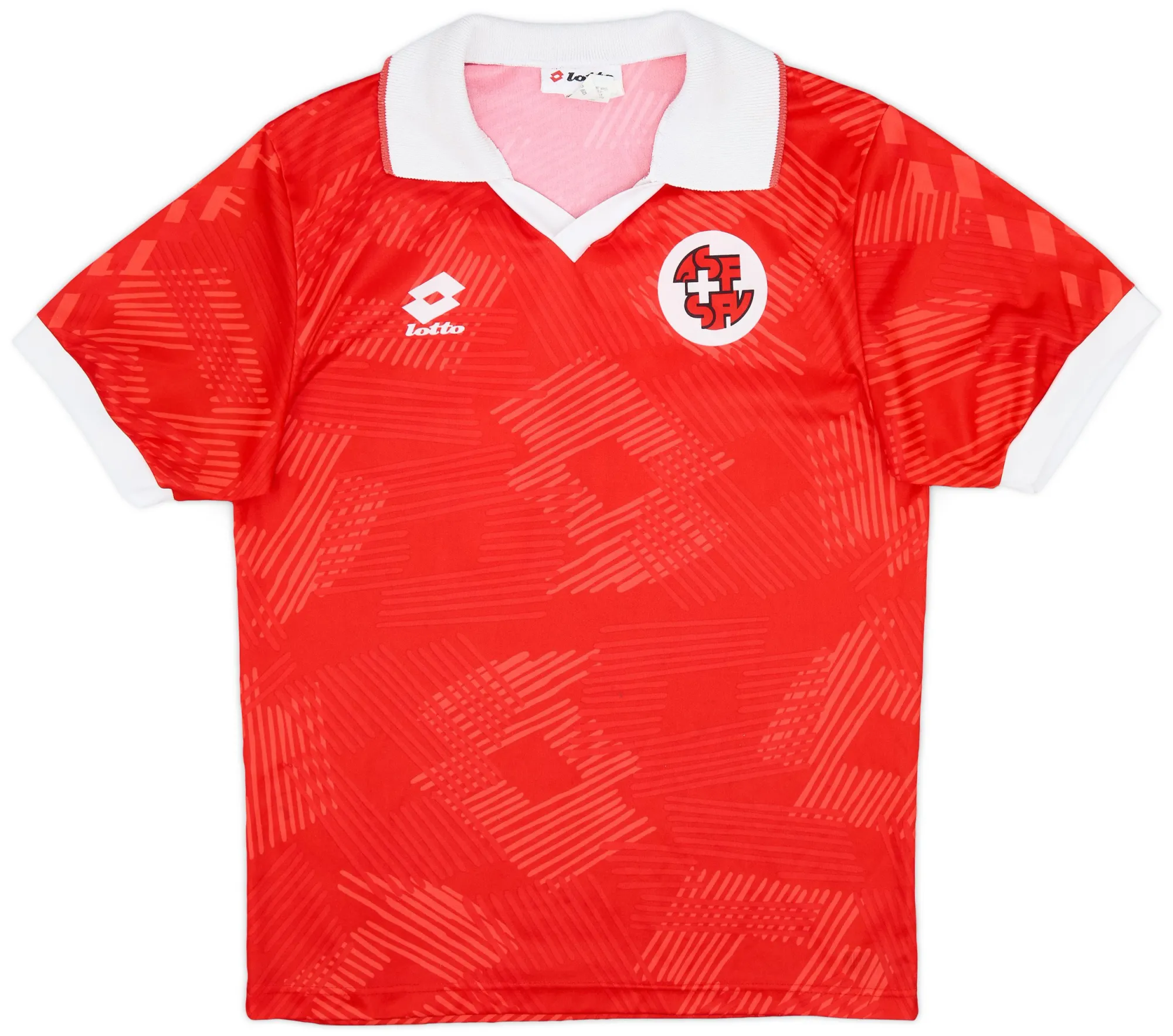 Lotto Switzerland Mens SS Home Shirt 1992