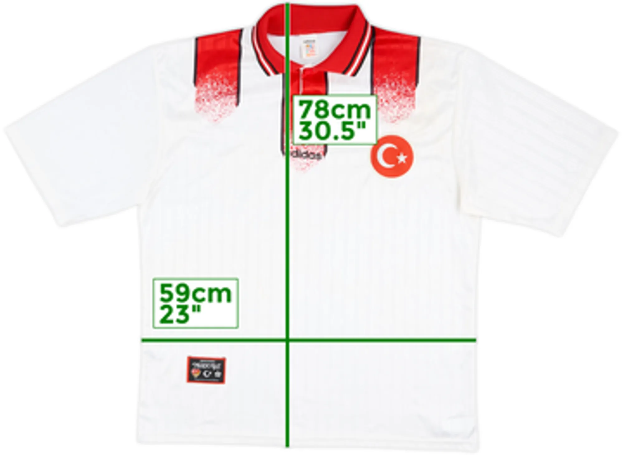 adidas Turkey Mens SS Away Shirt 1996