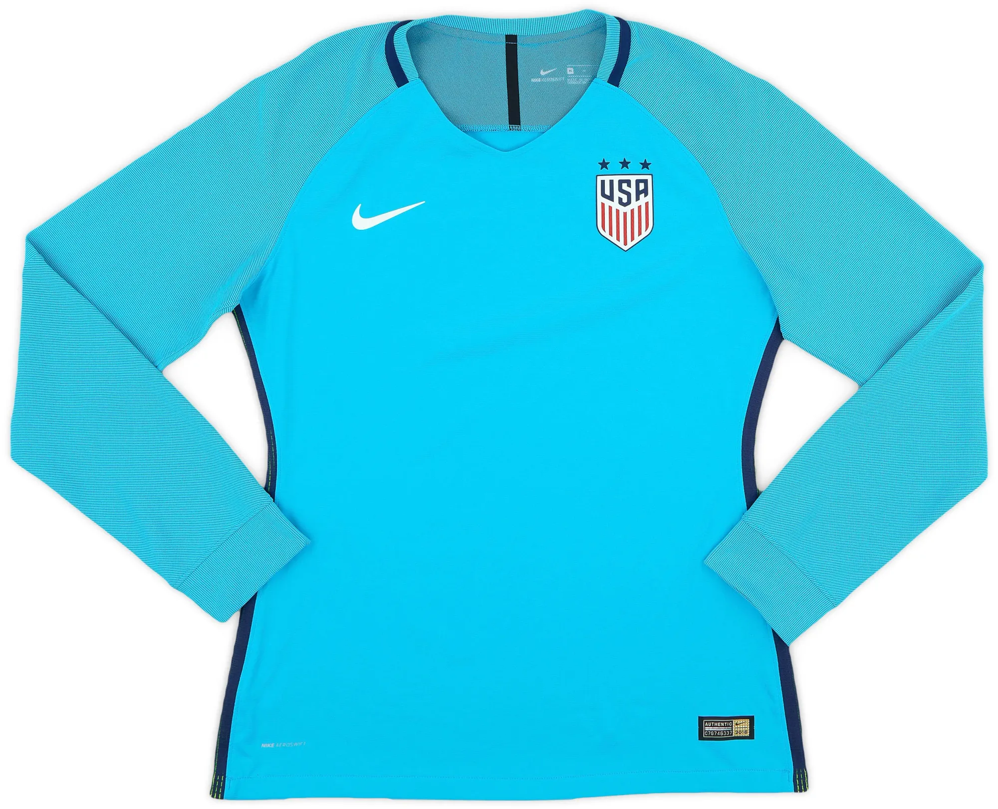 Nike USA Adults LS Goalkeeper Player Issue Home Shirt 2016