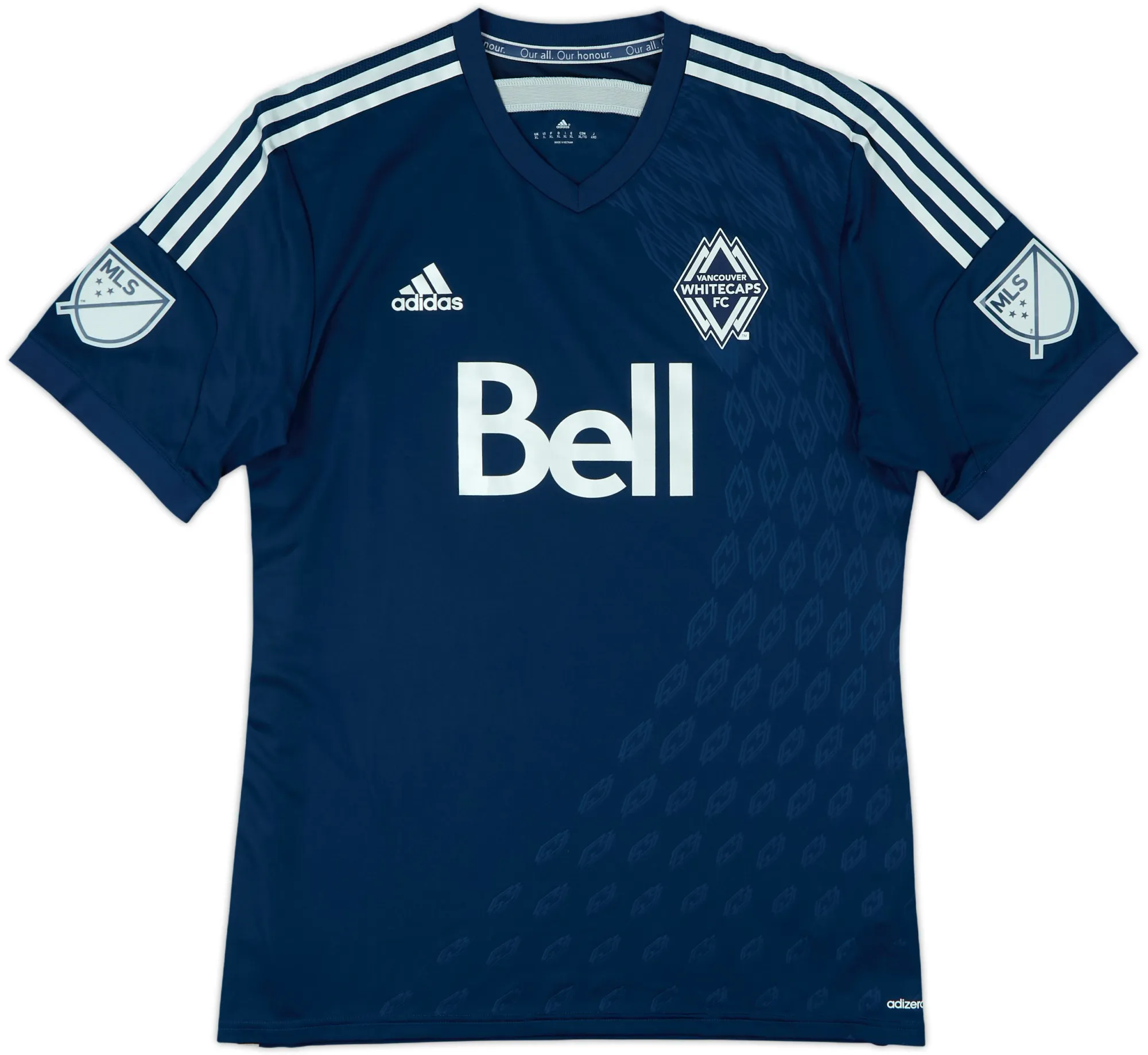adidas Vancouver Whitecaps Mens SS Player Issue Away Shirt 2014