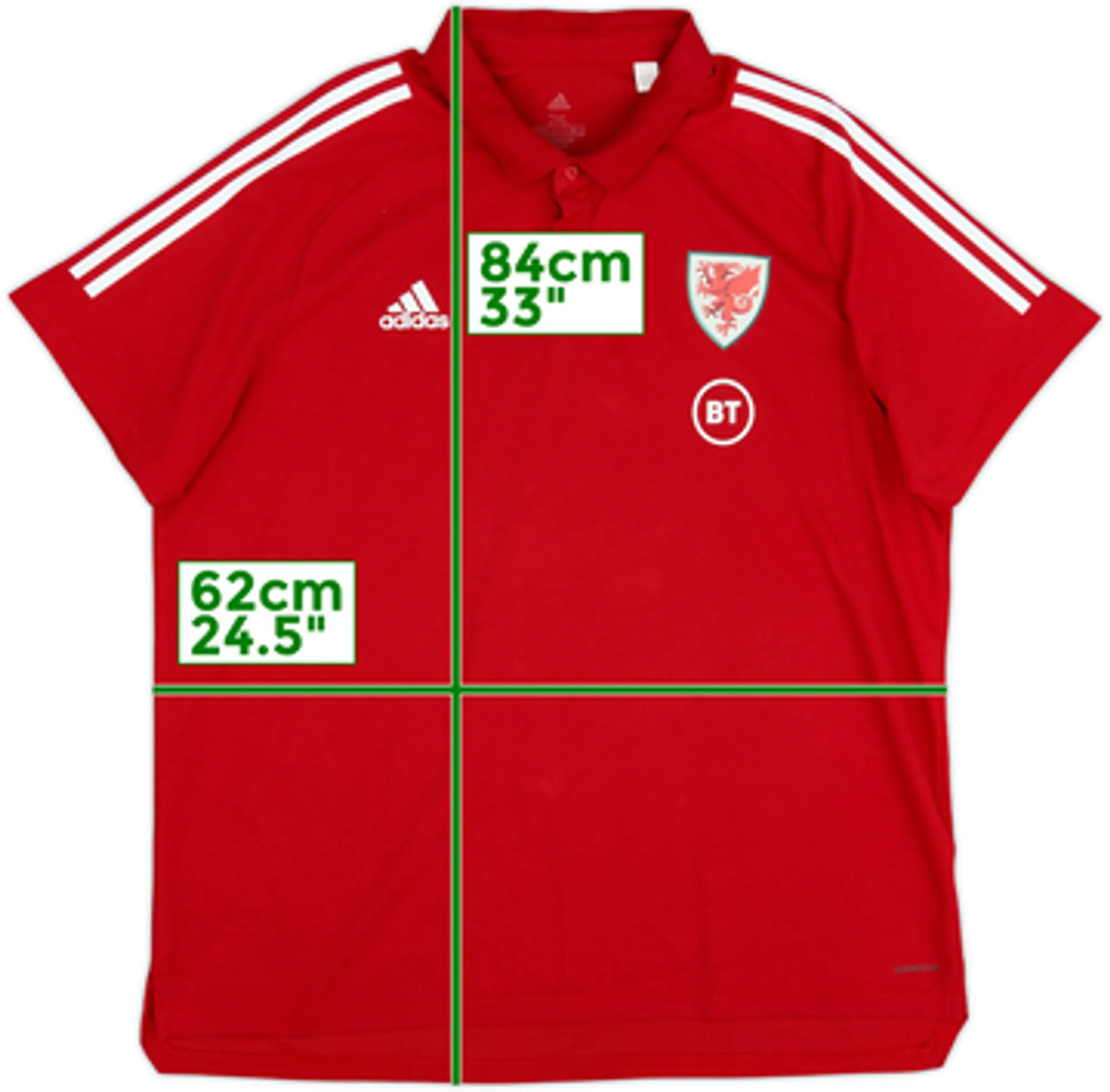 2020-21 Wales adidas Polo Shirt - 9/10 - (M)