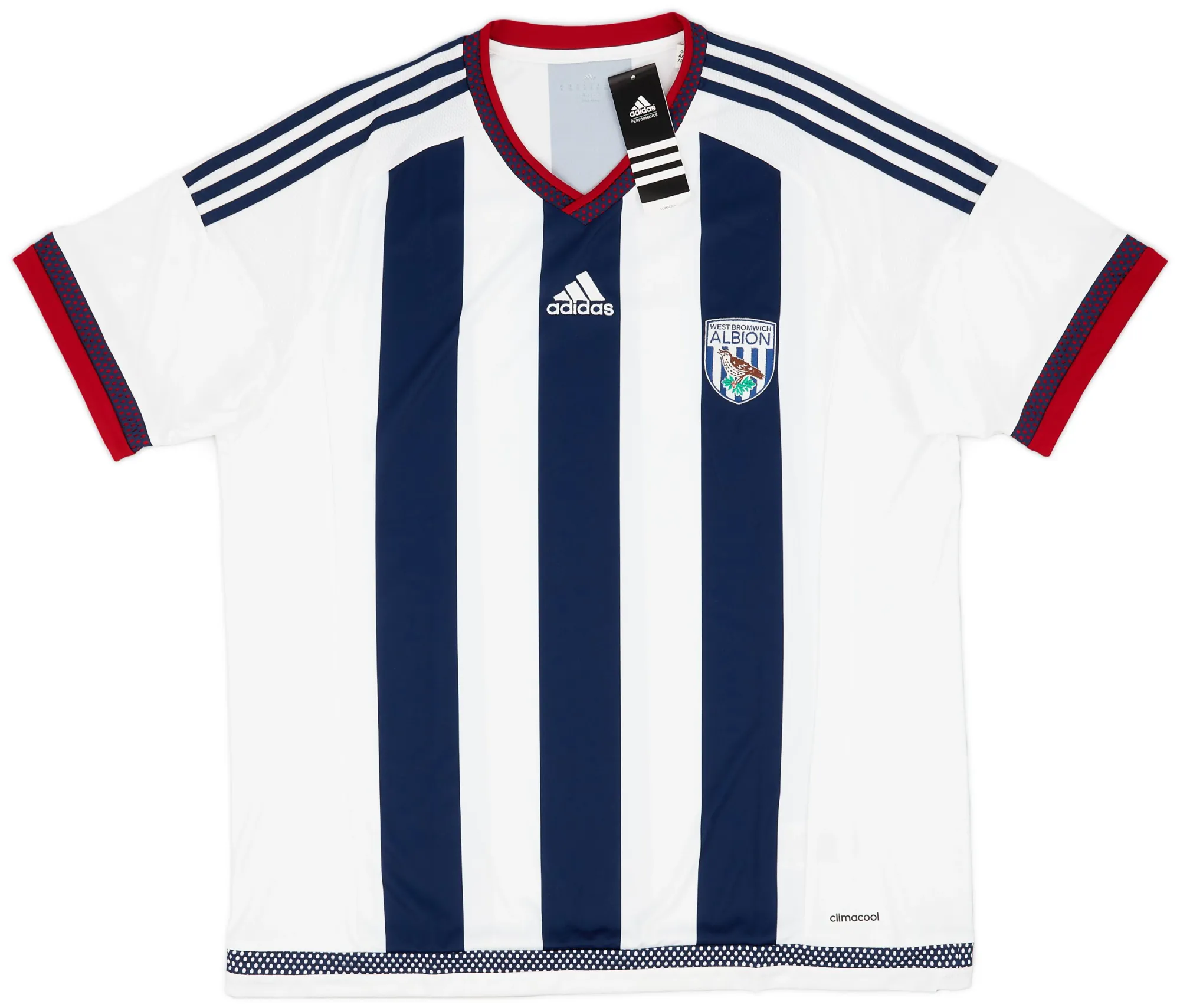 adidas West Bromwich Albion Mens SS Home Shirt 2015/16