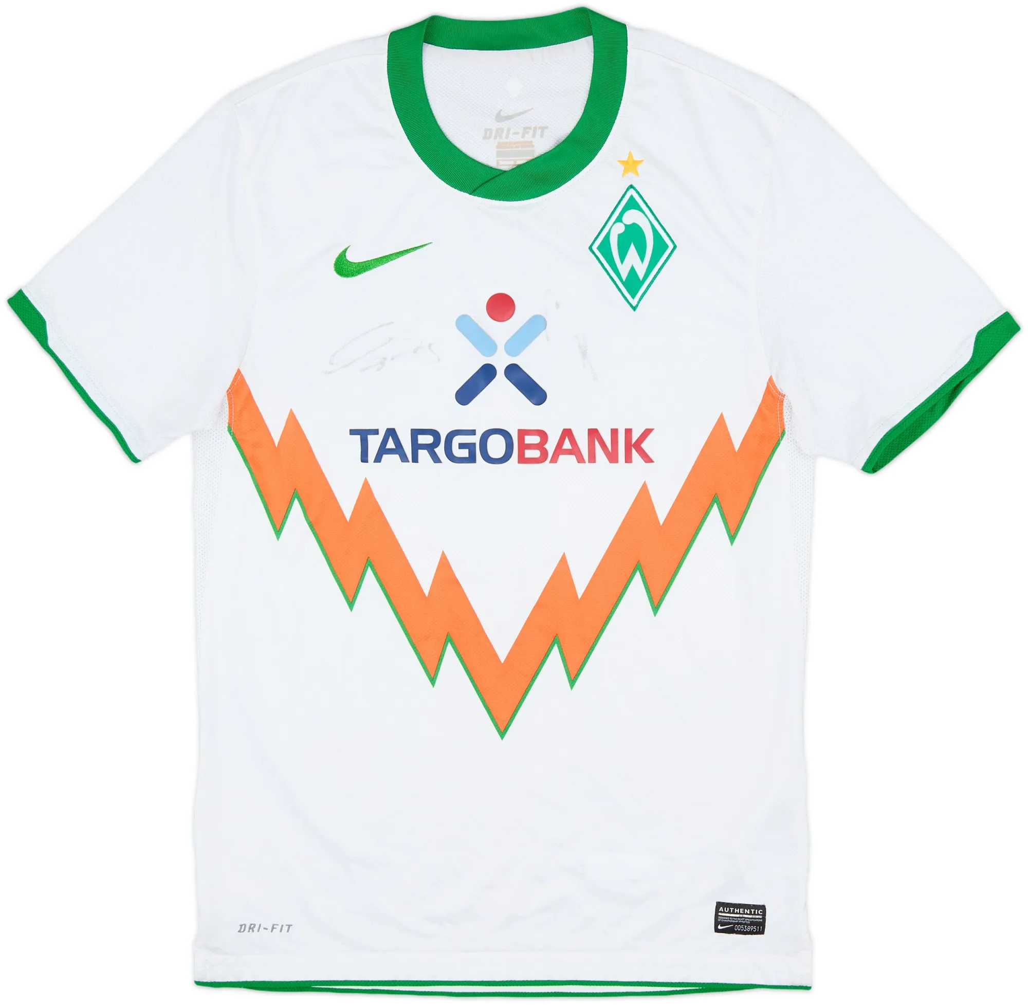 Nike Werder Bremen Mens SS Away Shirt 2010/11