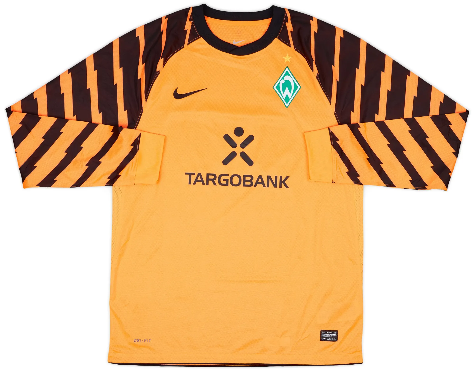 Nike Werder Bremen Mens LS Goalkeeper Home Shirt 2010/11