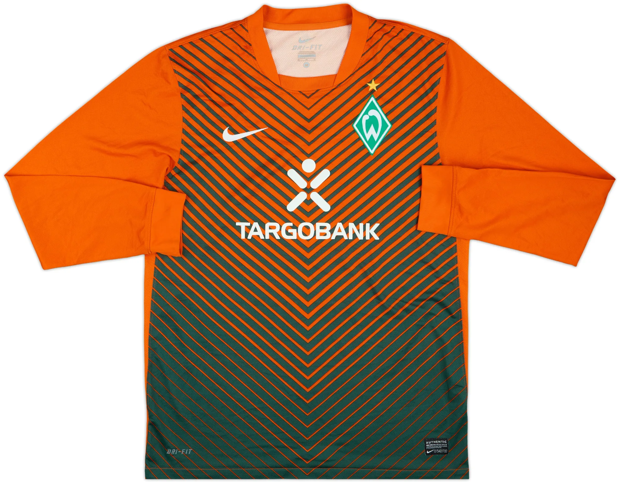 Nike Werder Bremen Mens LS Player Issue Away Shirt 2011/12