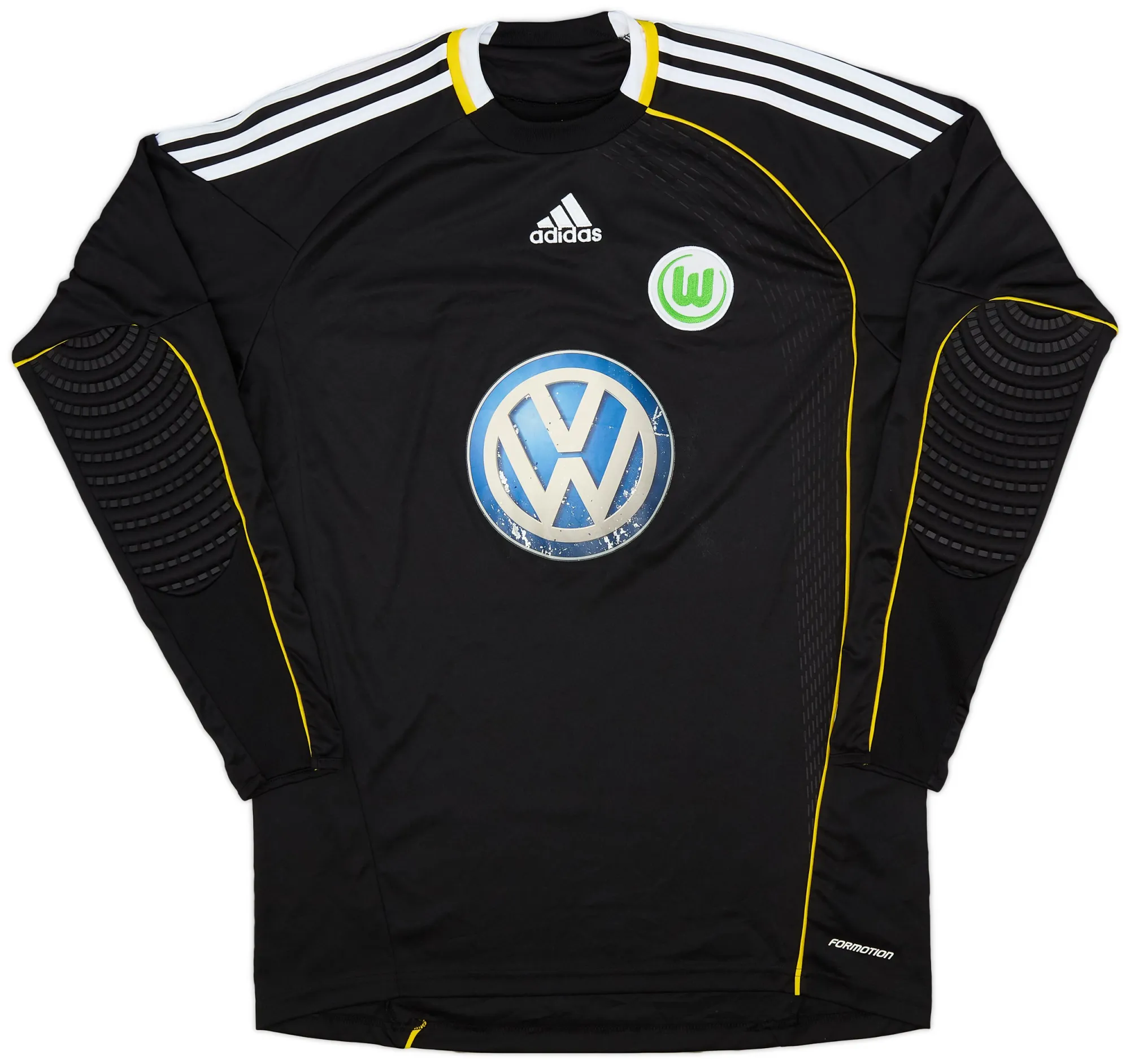 adidas Wolfsburg Mens LS Goalkeeper Player Issue Home Shirt 2010/11