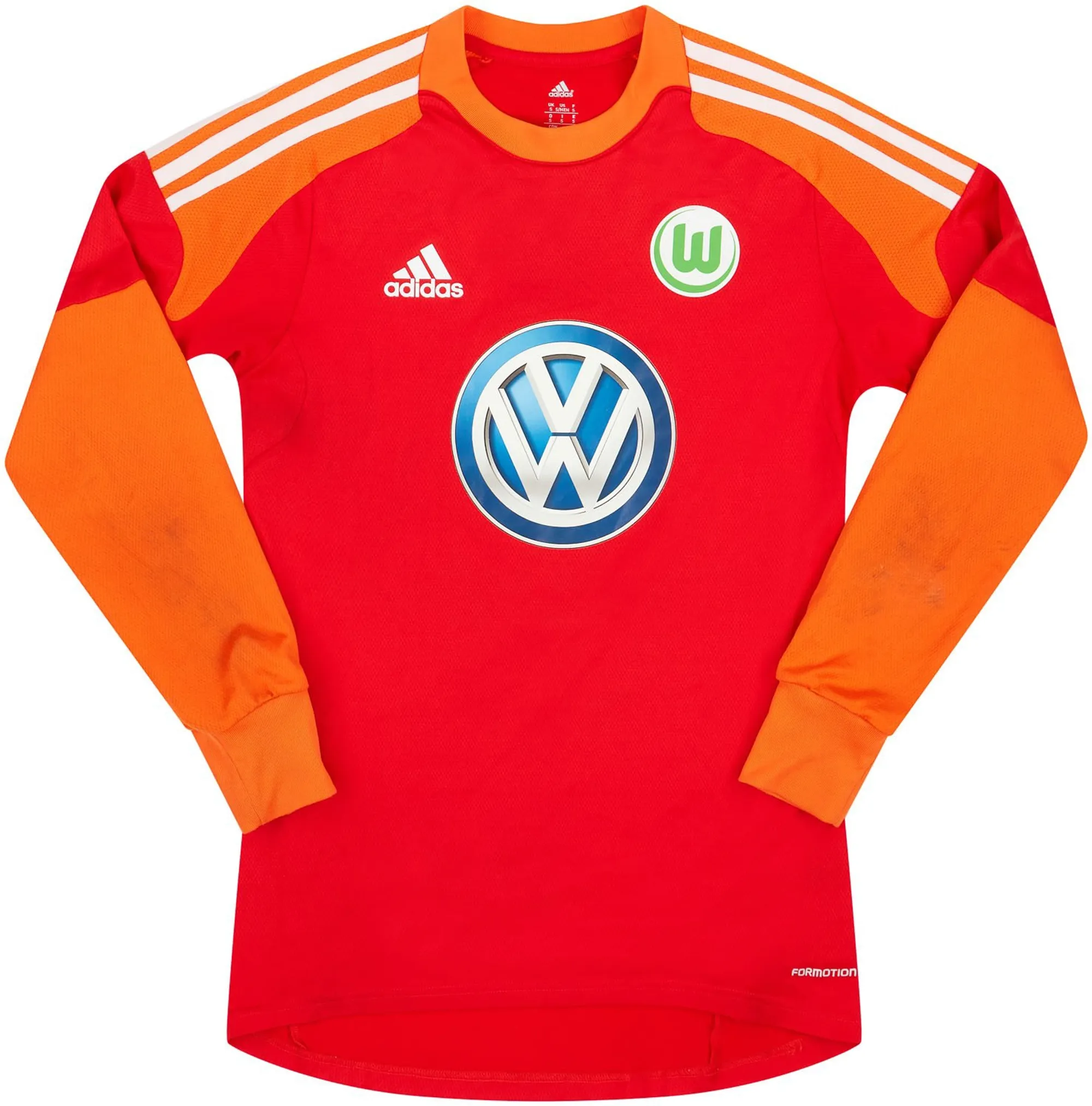 adidas Wolfsburg Mens LS Goalkeeper Home Shirt 2013/14