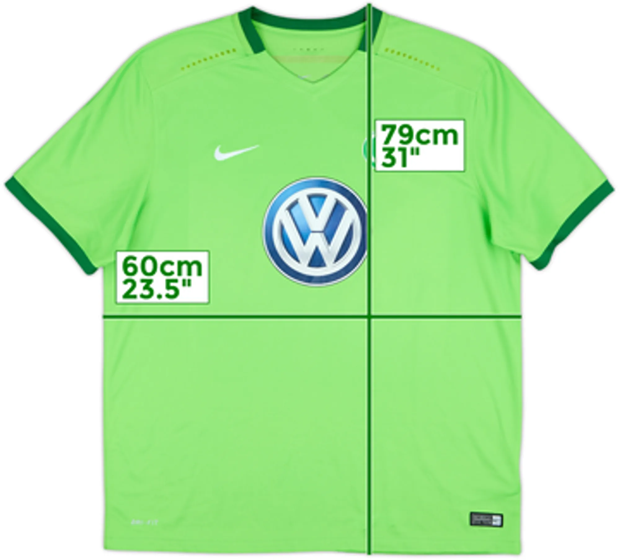 Nike Wolfsburg Mens SS Home Shirt 2016/17