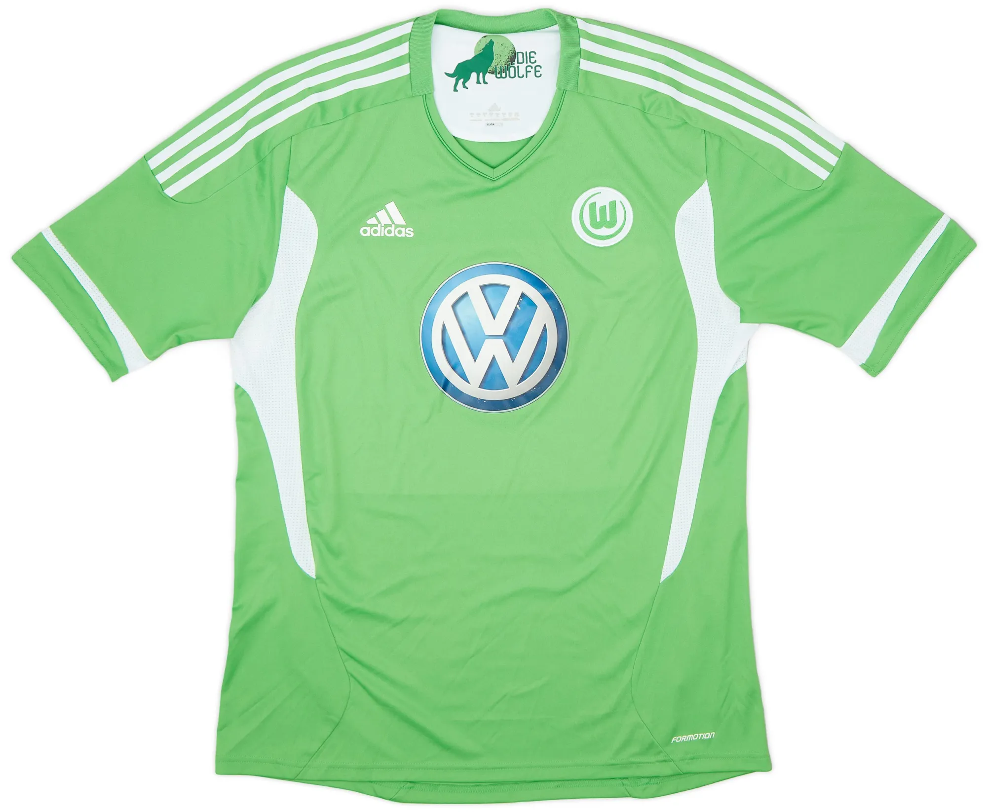 adidas Wolfsburg Mens SS Player Issue Home Shirt 2011/12