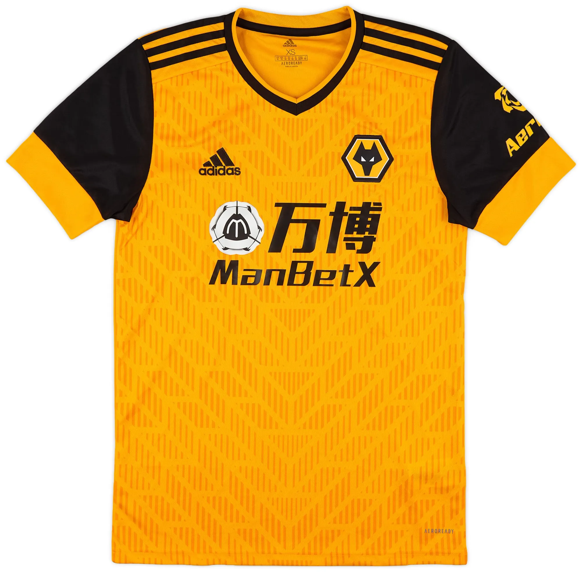 adidas Wolverhampton Wanderers Mens SS Home Shirt 2020/21