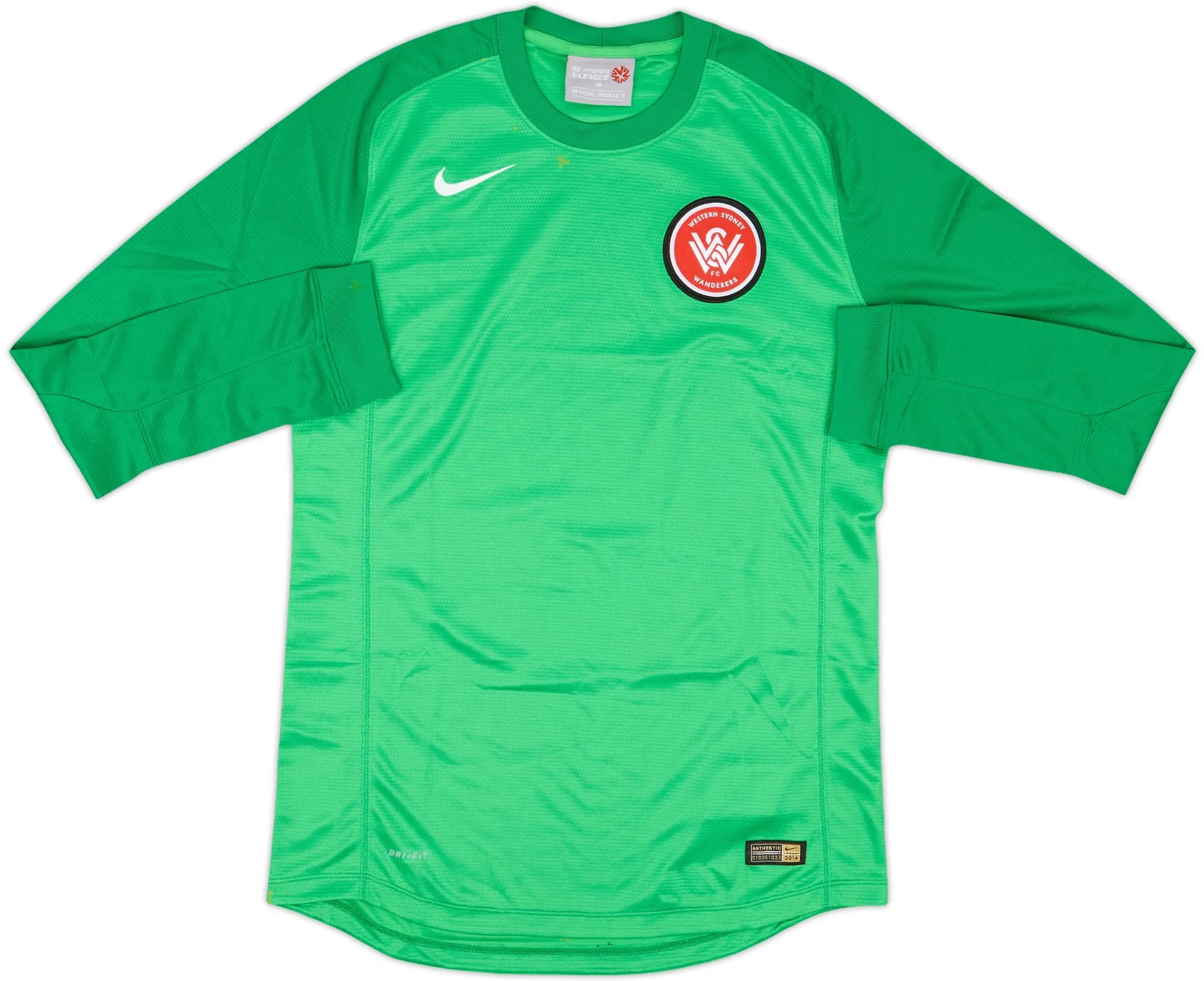 Nike Western Sydney Mens LS Goalkeeper Player Issue Home Shirt 2015/16