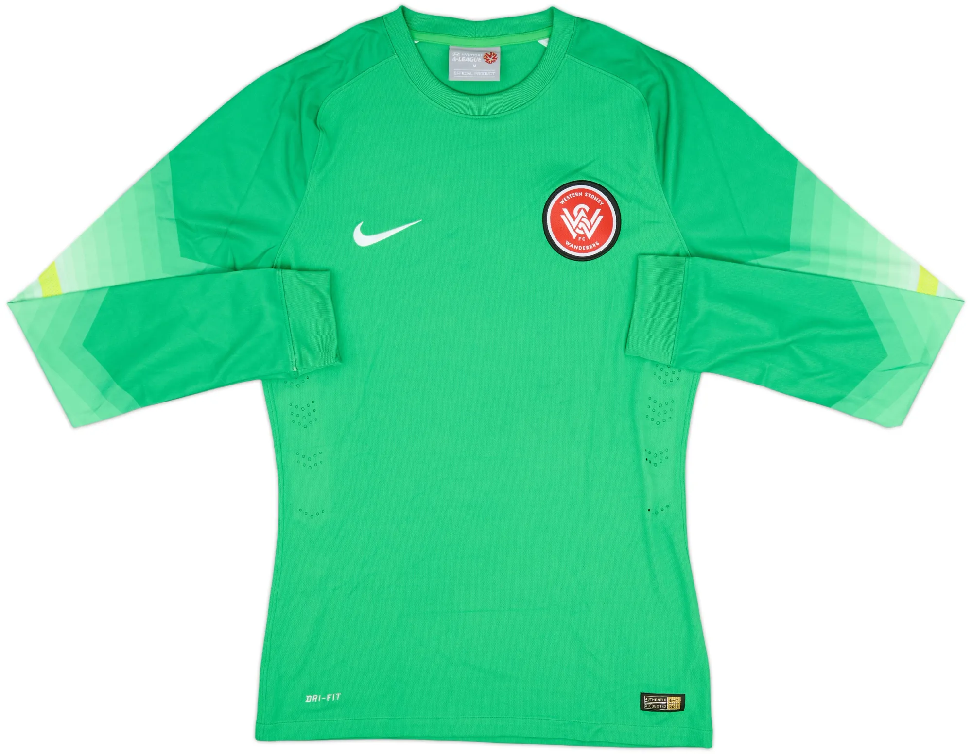 Nike Western Sydney Mens LS Goalkeeper Player Issue Home Shirt 2014/15