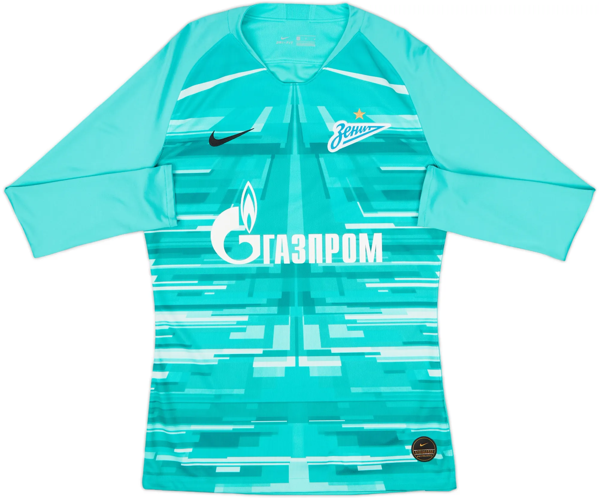 Nike Zenit Saint Petersburg Mens LS Goalkeeper Home Shirt 2019/20