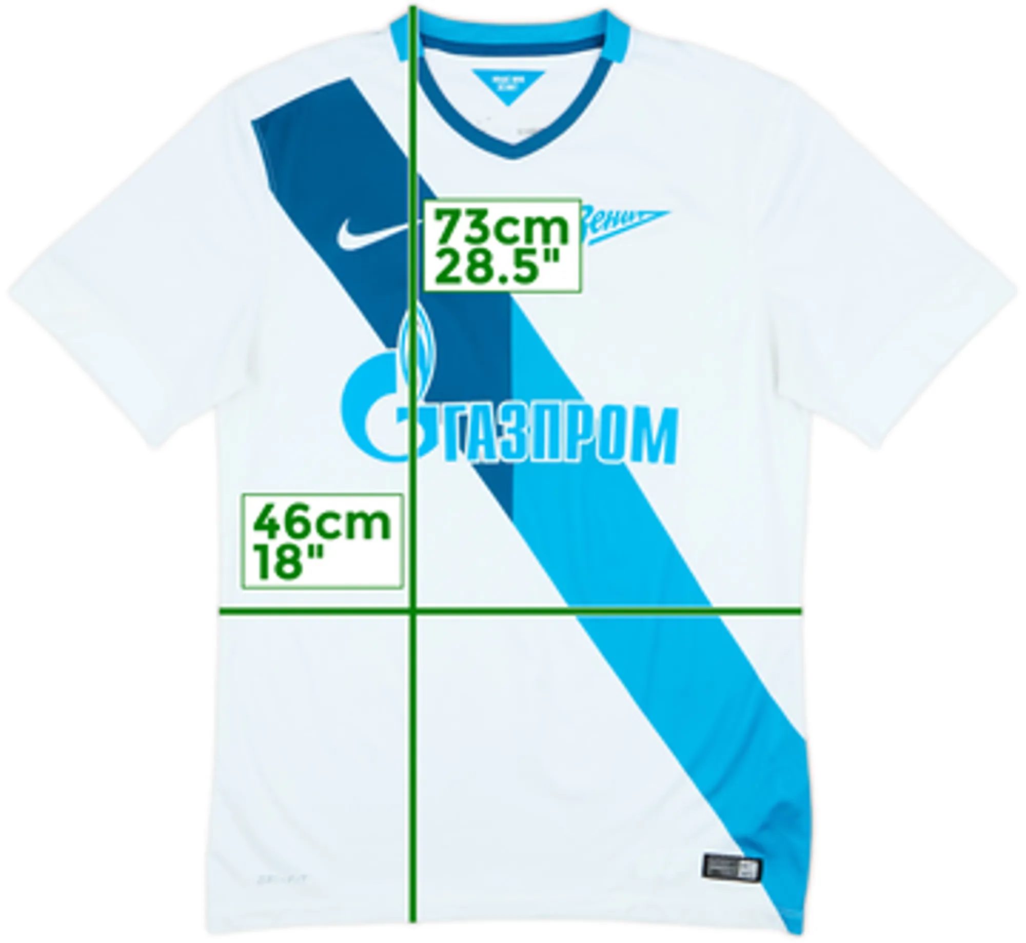 Nike Zenit Saint Petersburg Mens SS Away Shirt 2014/15