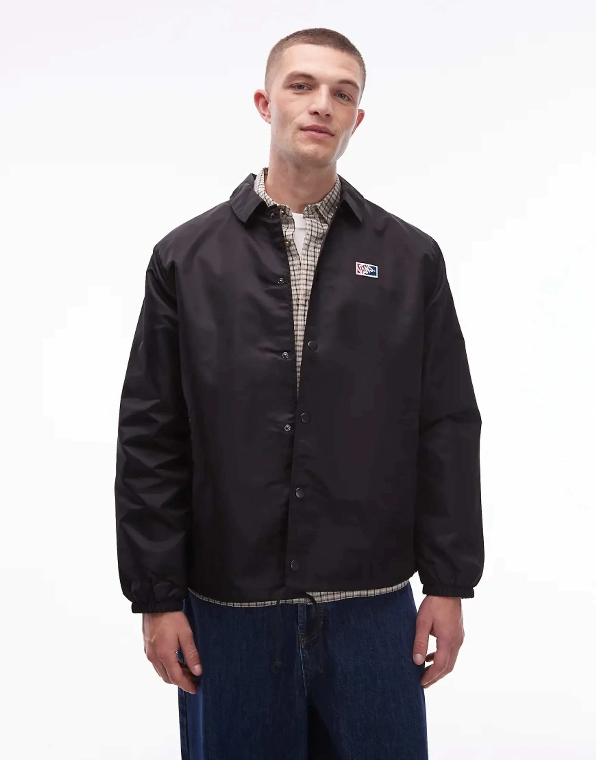 Vans - Torrey Nylon Coaches Jacket Black/White, Man, Black