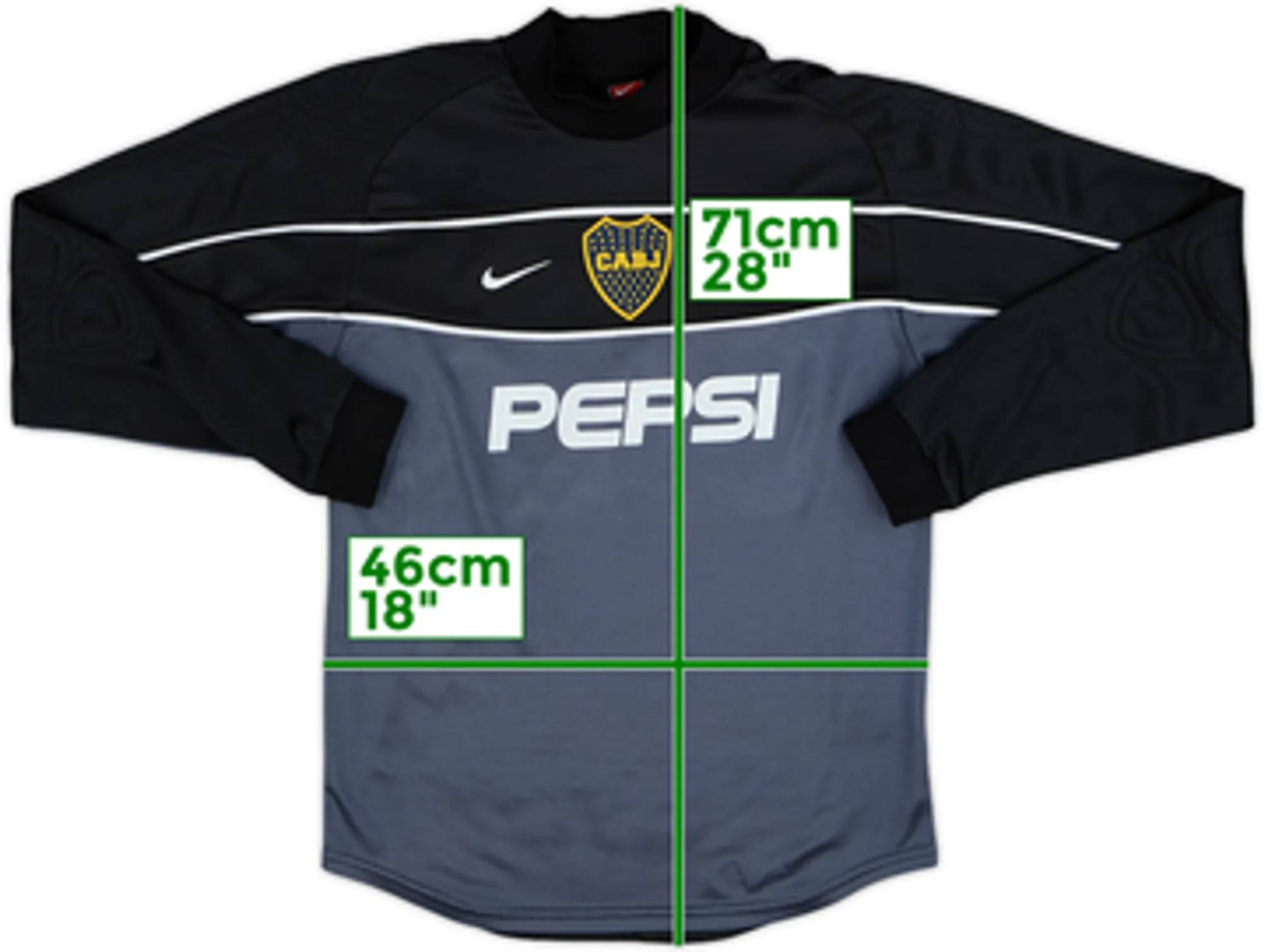 Nike Boca Juniors Boys LS Goalkeeper Home Shirt 2002/03