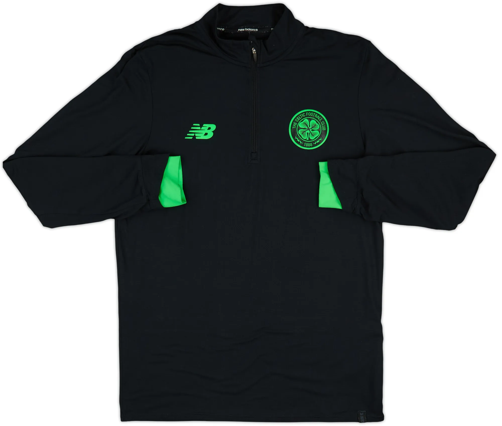 2017-18 Celtic New Balance 1/4 Zip Drill Top - 8/10 - (L)