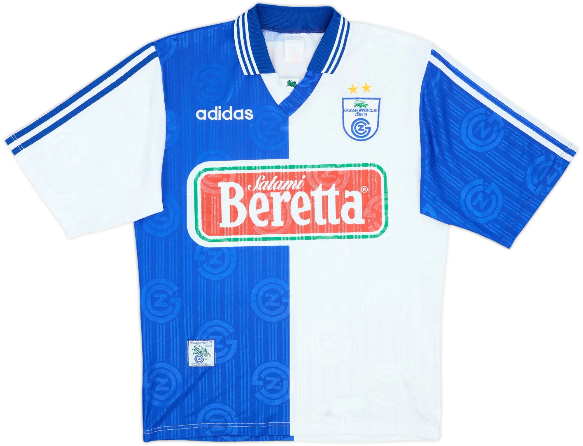 adidas Grasshopper Club Zurich Mens SS Home Shirt 1996/97