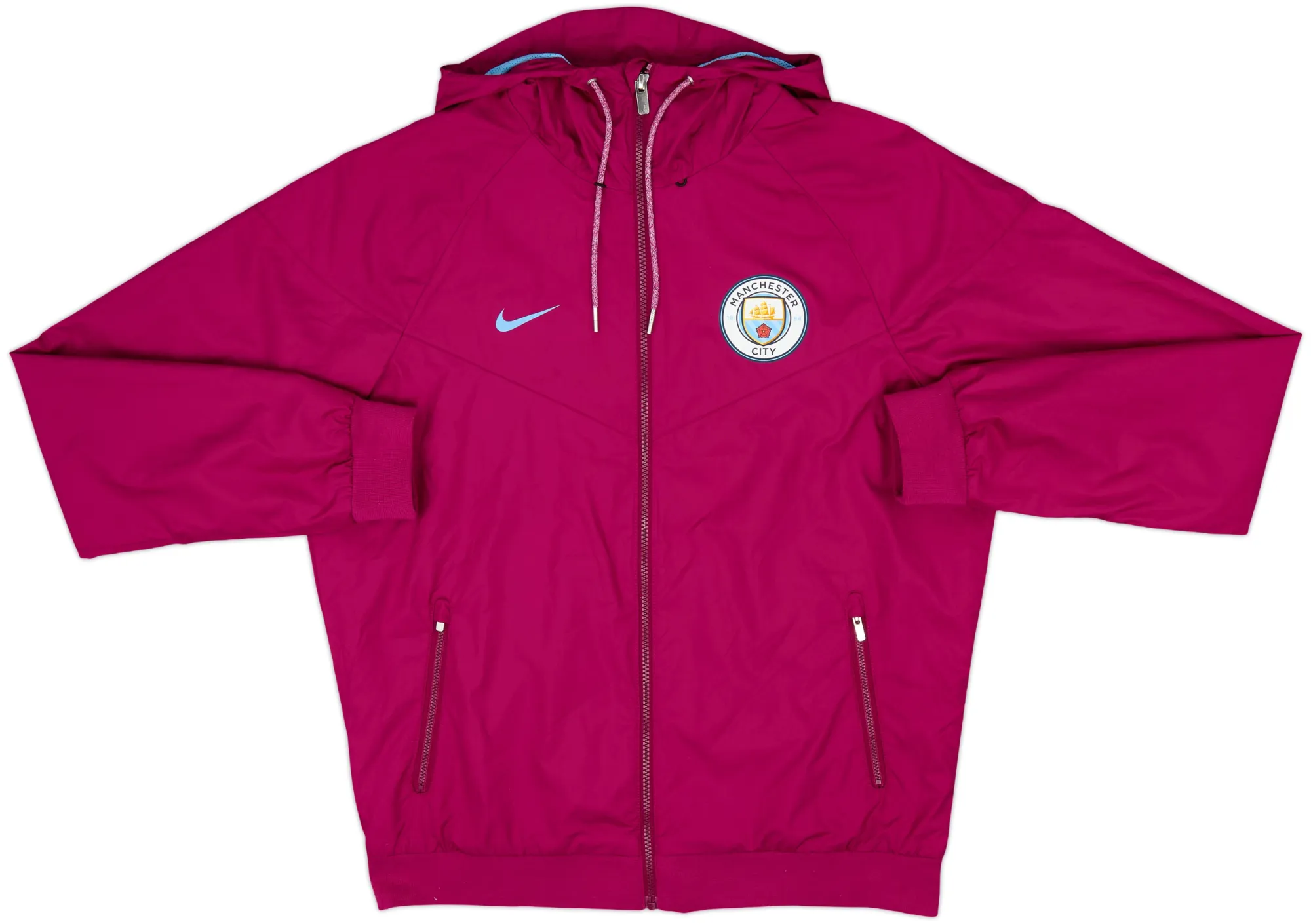 2017-18 Manchester City Nike Hooded Track Jacket - 10/10 - (M)