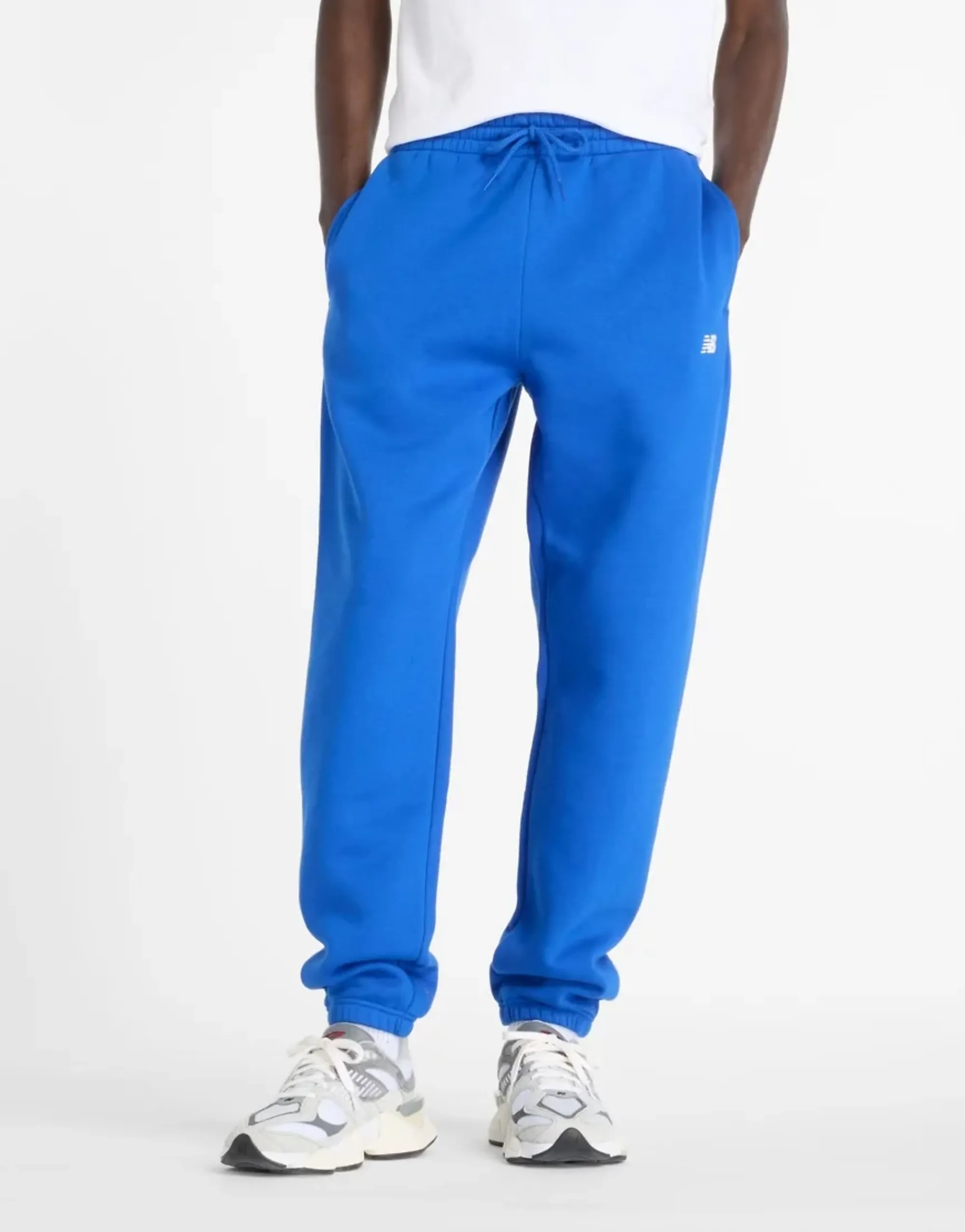 New Balance Men's Sport Essentials Fleece Jogger in Blue Cotton