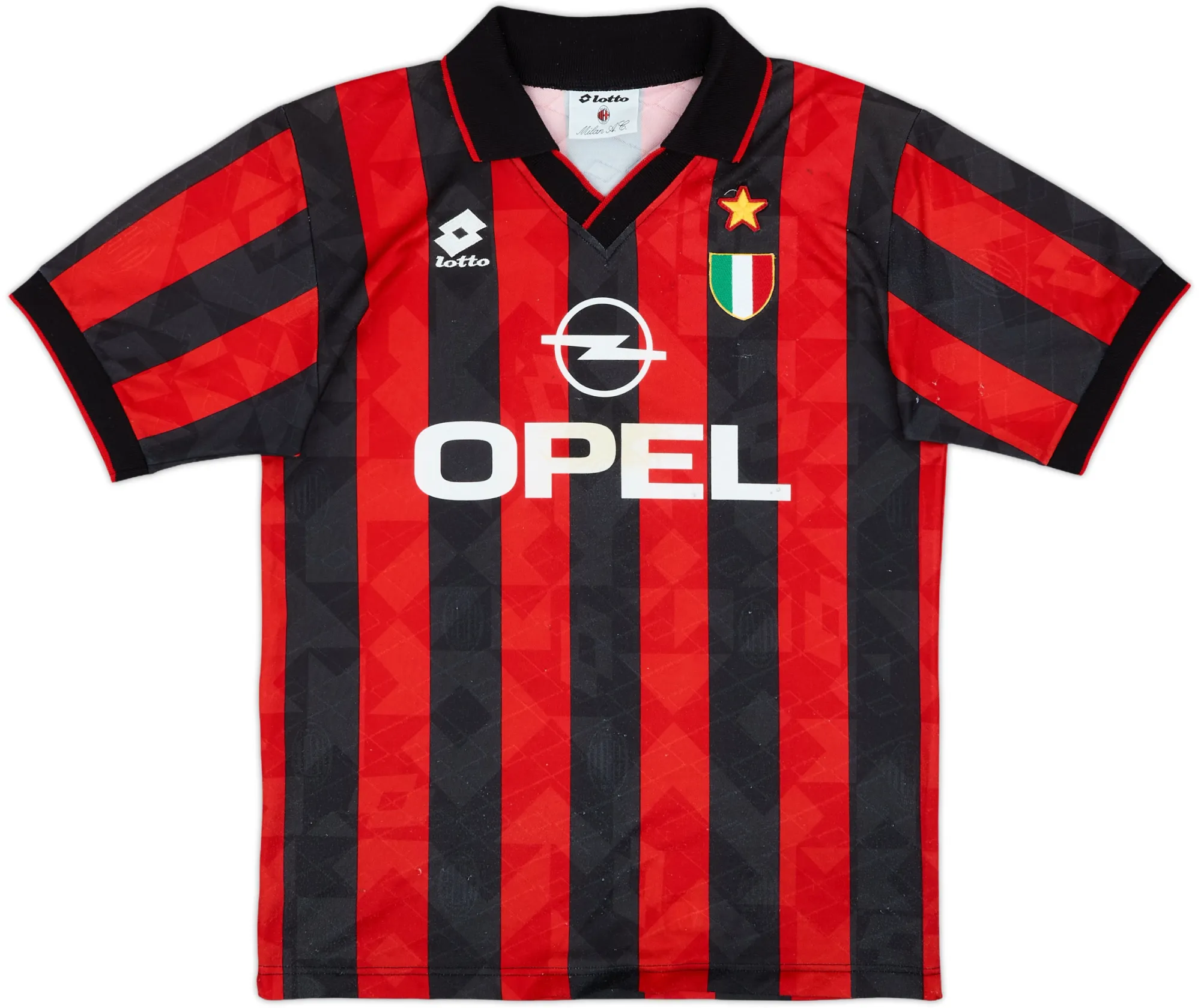 Lotto AC Milan Mens SS Home Shirt 1994/95
