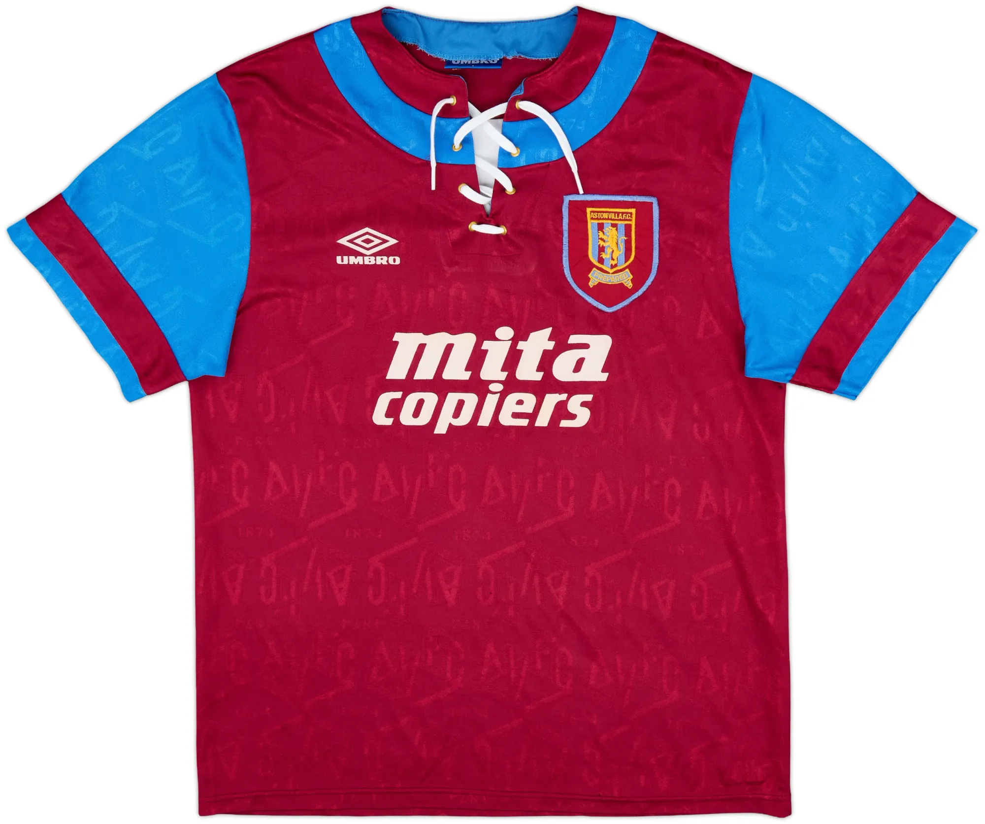 Umbro Aston Villa Mens SS Home Shirt 1992/93