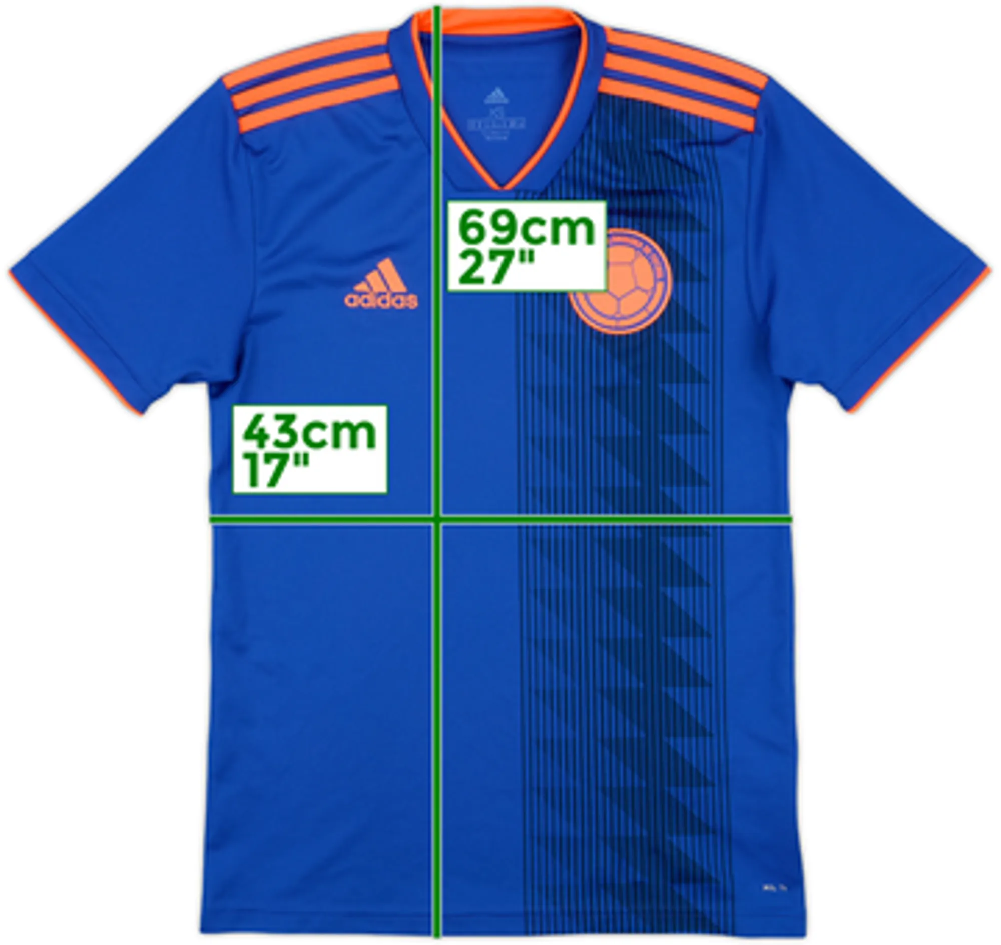 adidas Colombia Mens SS Away Shirt 2018