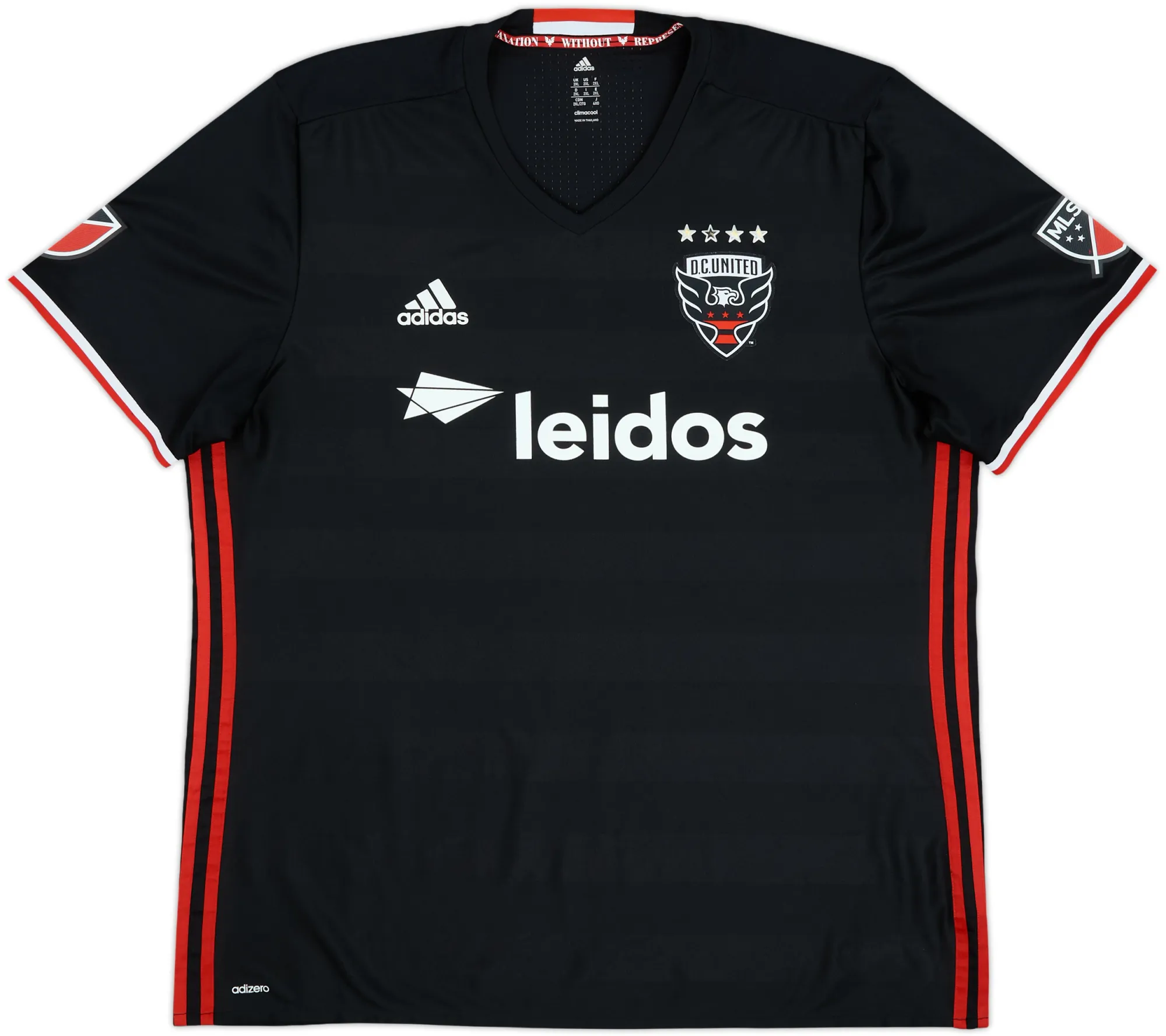 adidas DC United Mens SS Player Issue Home Shirt 2016
