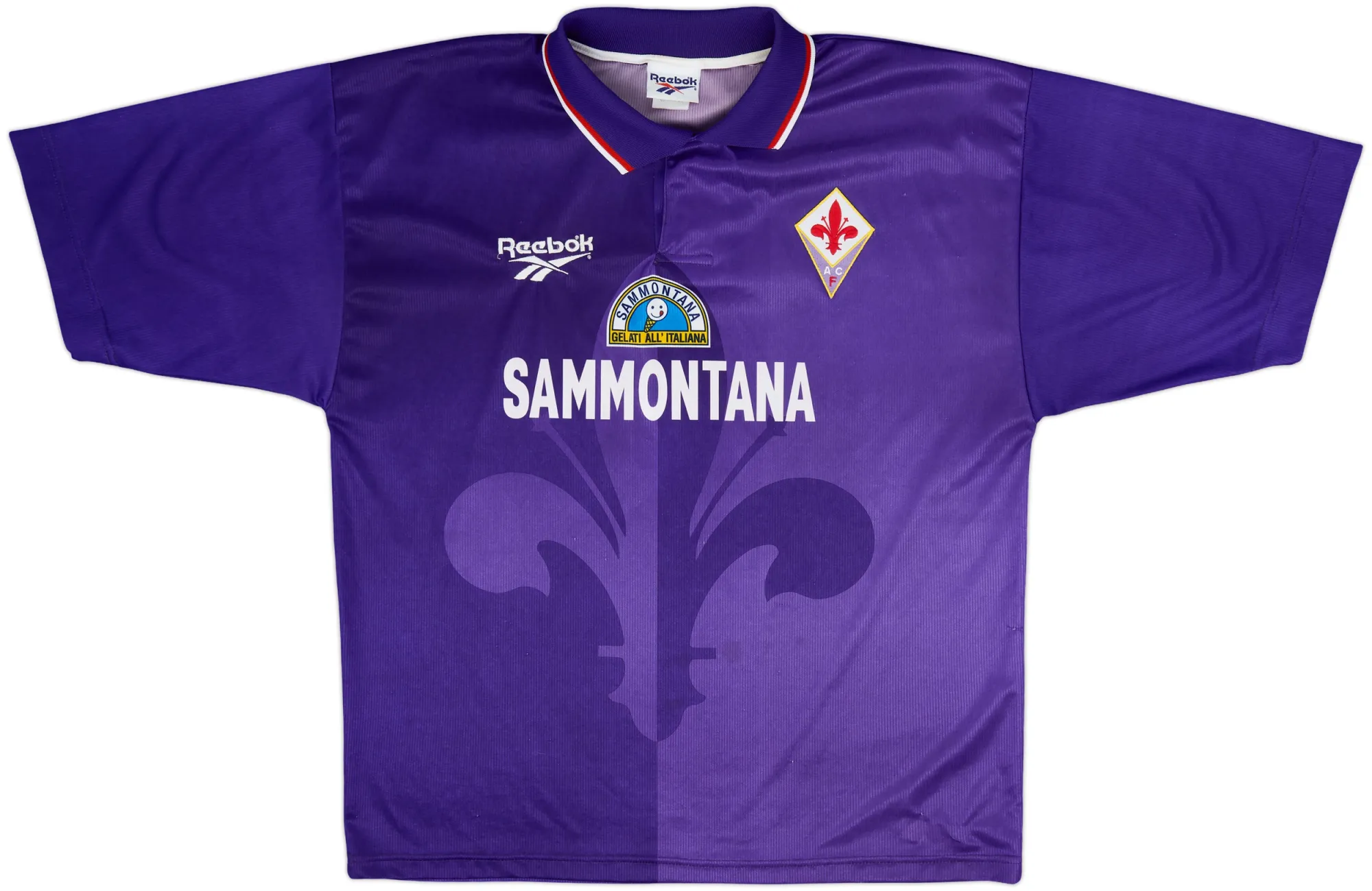 Reebok Fiorentina Mens SS Home Shirt 1995/96