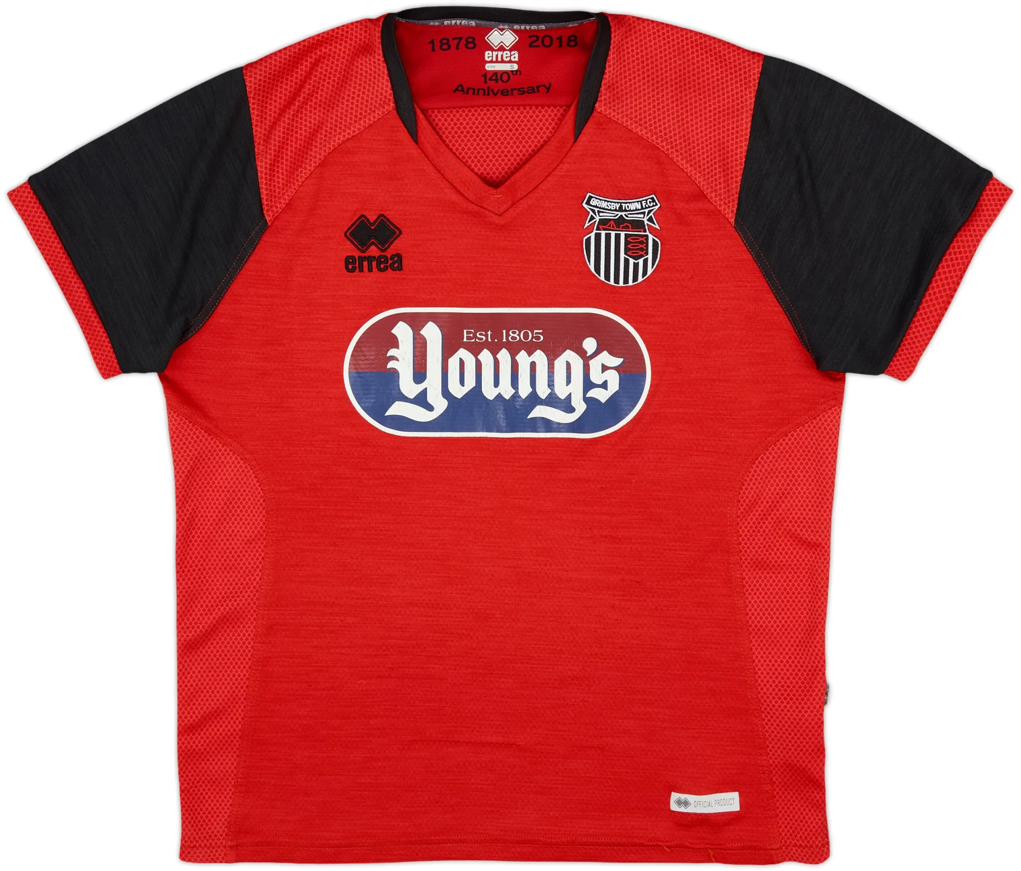 Errea Grimsby Town Mens SS Away Shirt 2018/19