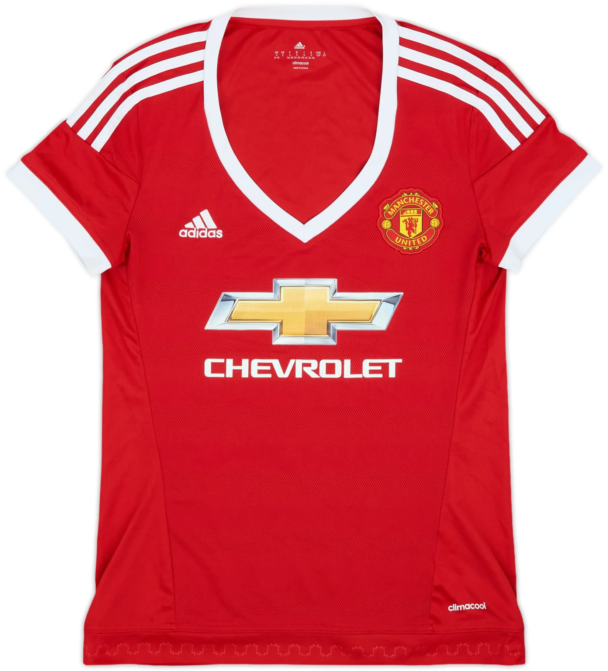 adidas Manchester United Womens SS Home Shirt 2015/16