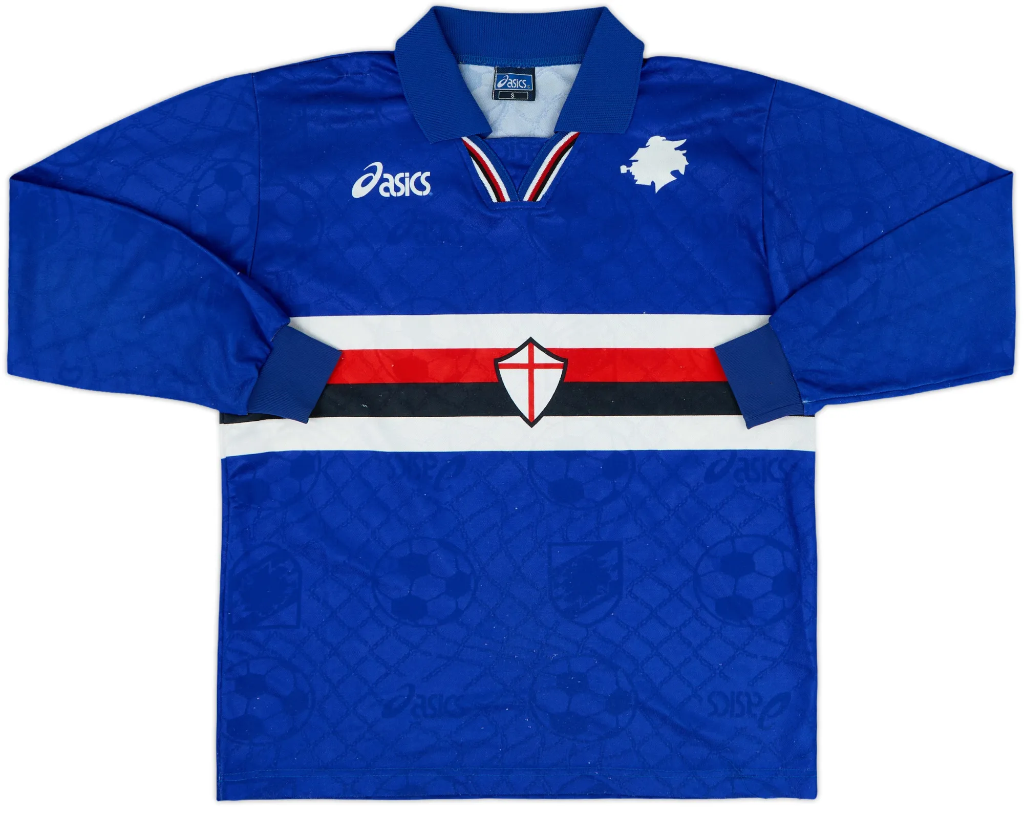Asics Sampdoria Mens LS Home Shirt 1996/97