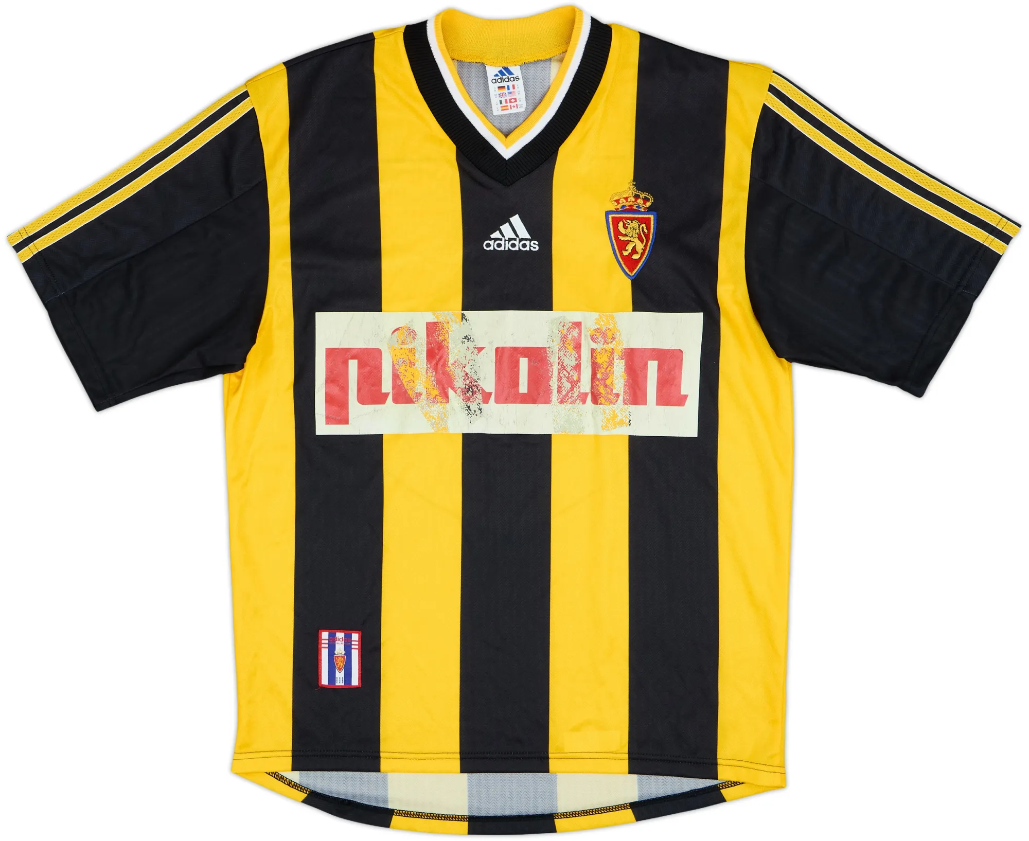adidas Zaragoza Mens SS Away Shirt 1998/99