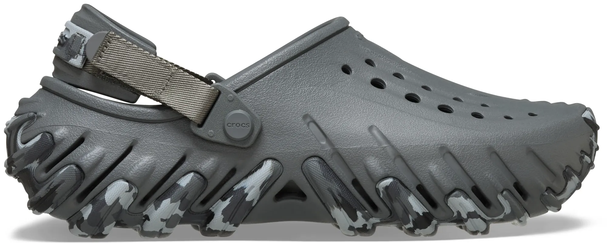 Crocs | Unisex | Echo Camo RO | Clogs | Slate Grey / Multi | W4/M3