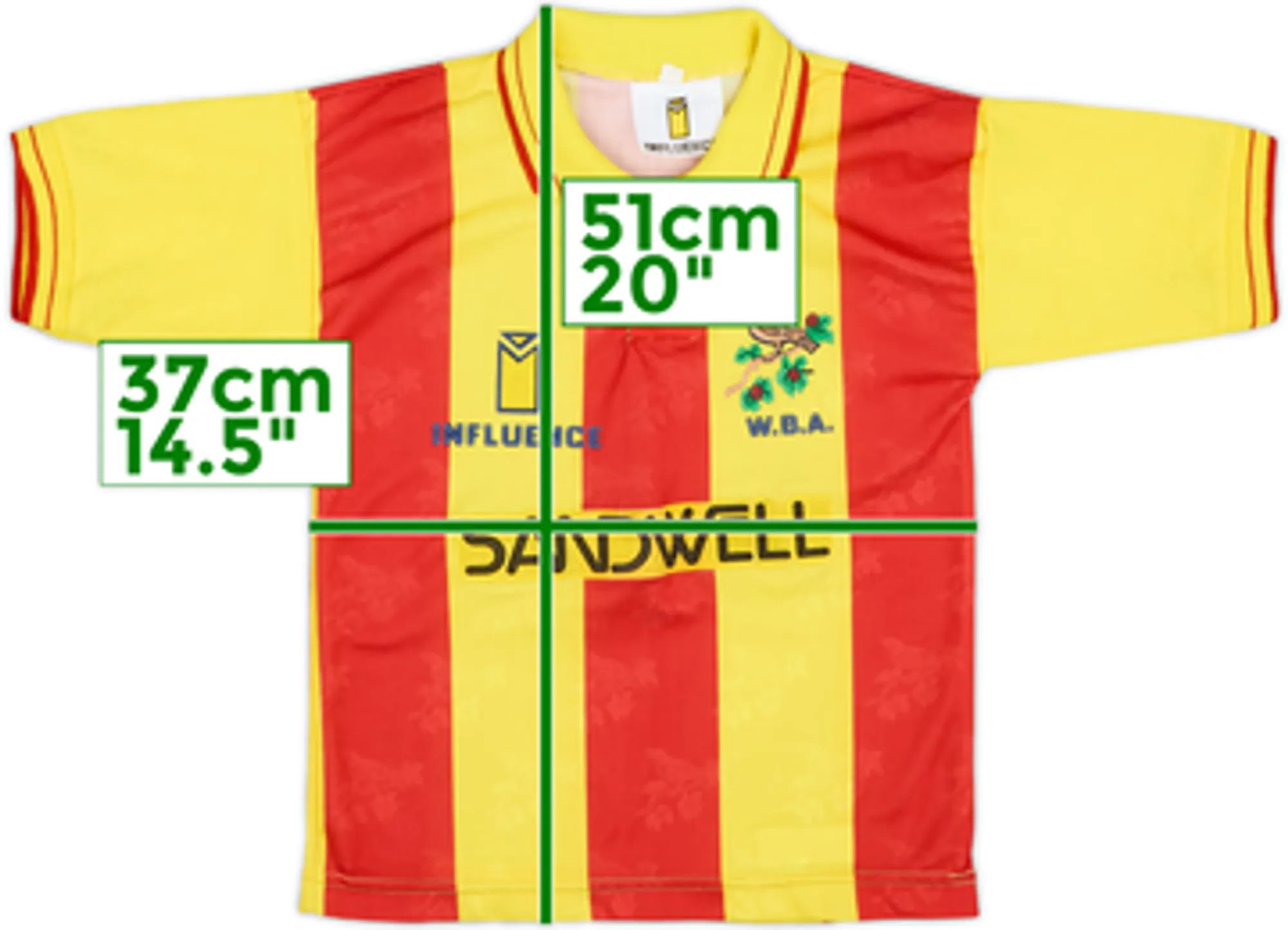 Away West Bromwich Albion Mens SS Away Shirt 1991/92