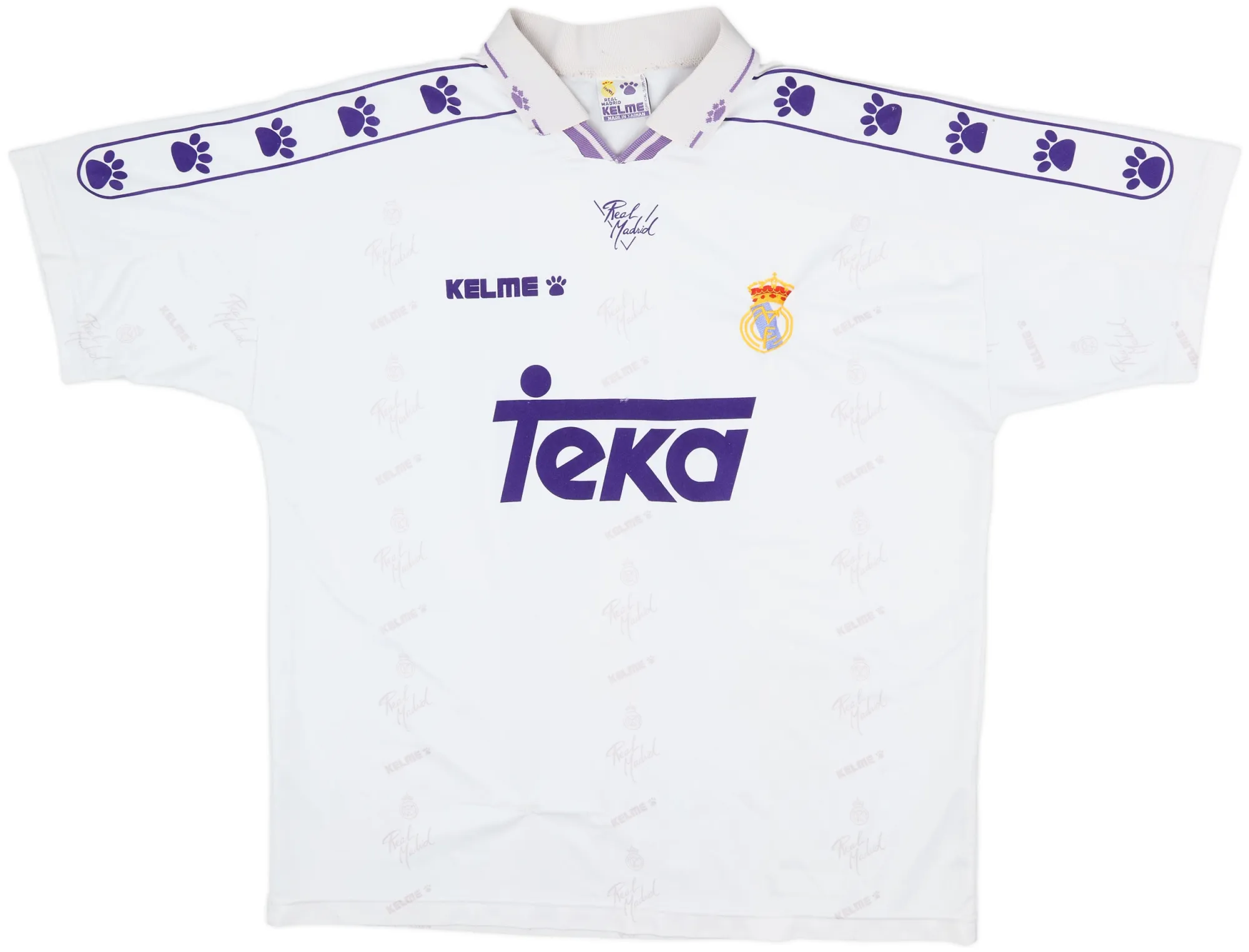 Kelme Real Madrid Mens SS Home Shirt 1994/96