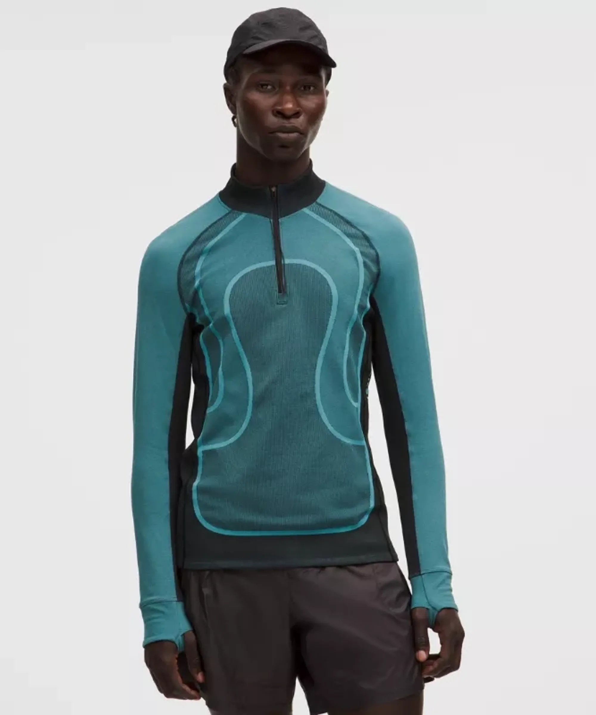 lululemon – Men's Seamless Training Long-Sleeve Shirt SLNSH Collection – Color Black – Size Large