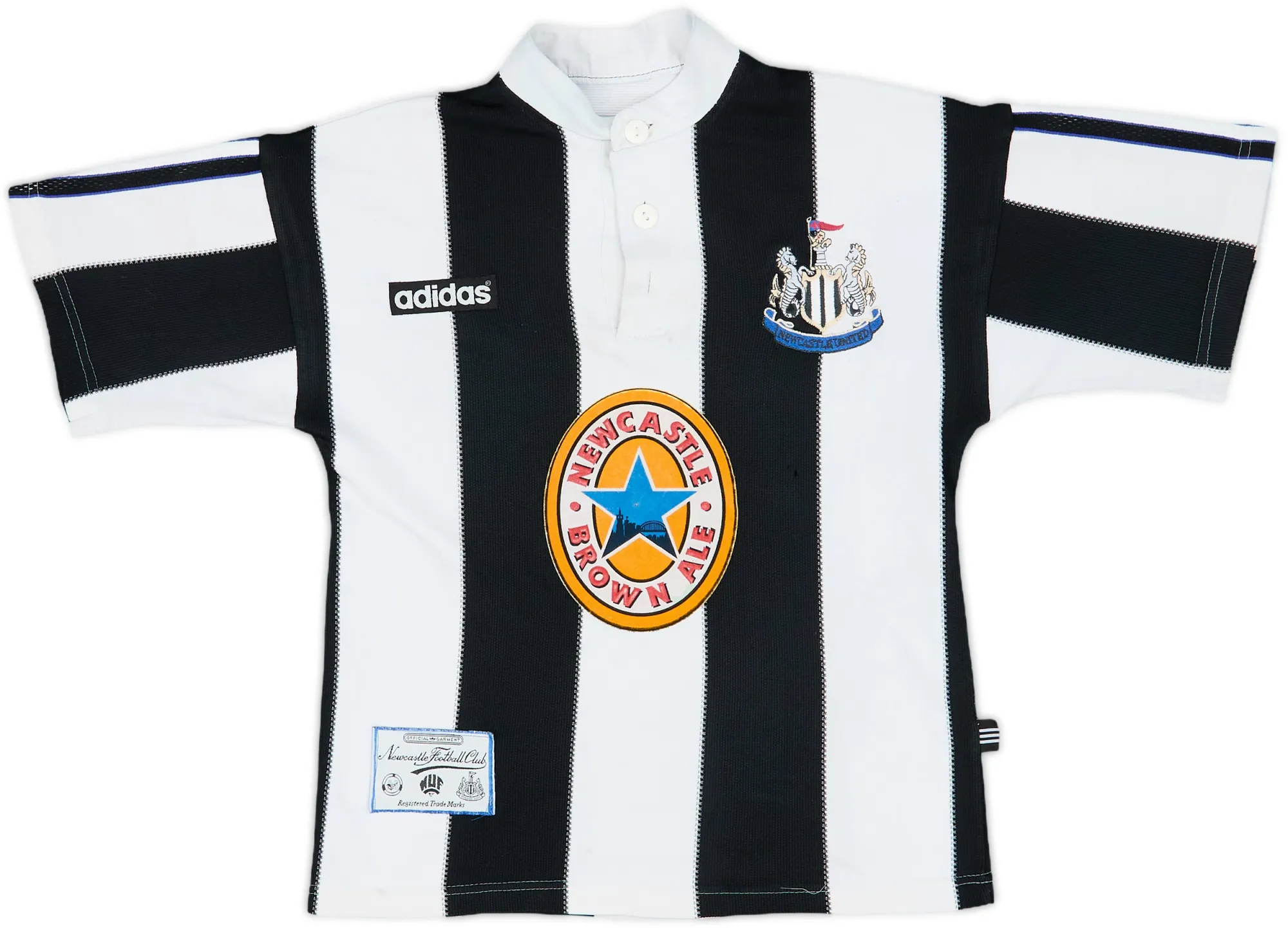 adidas Newcastle United Boys SS Home Shirt 1995/97