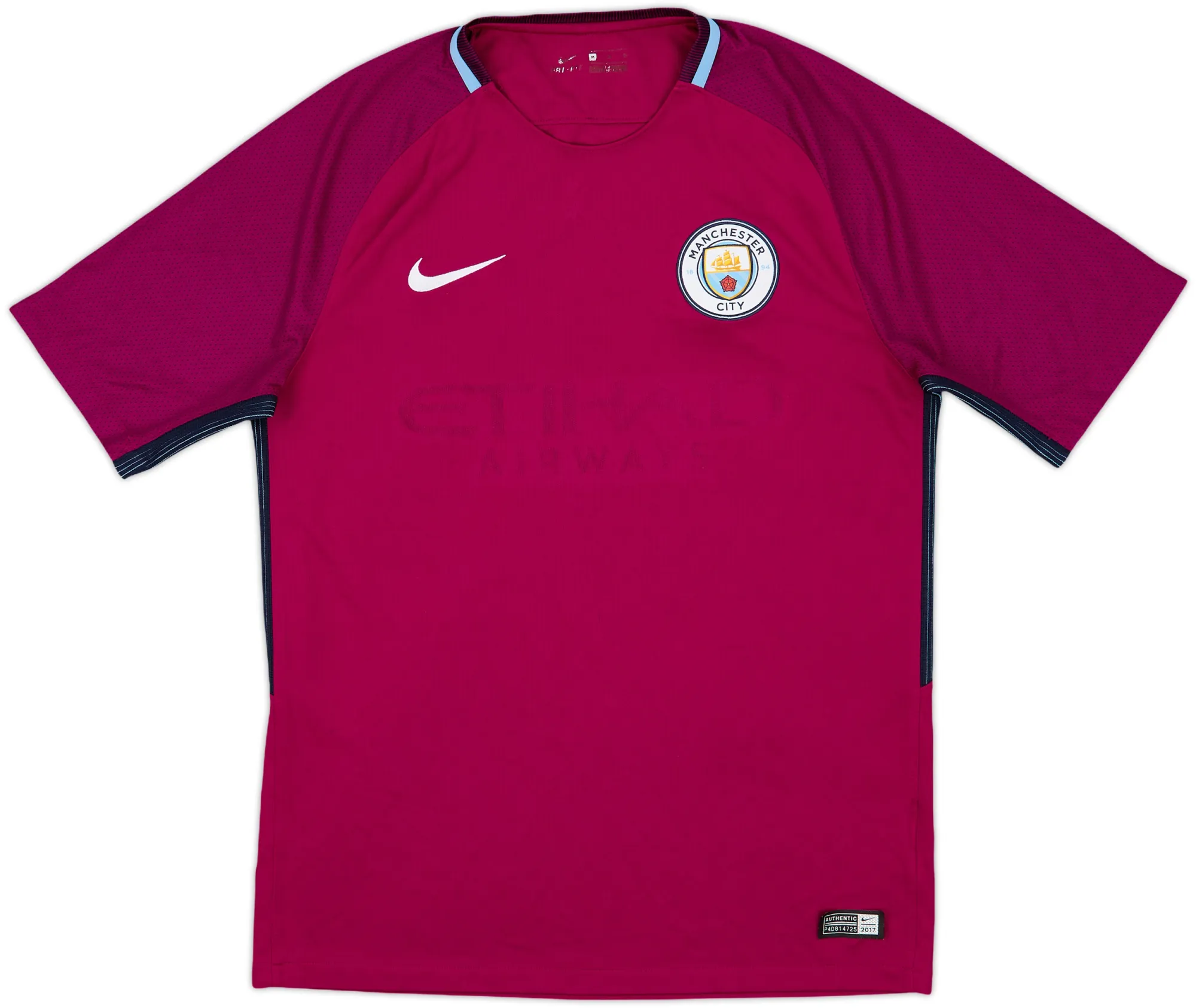 Nike Manchester City Mens SS Away Shirt 2017/18