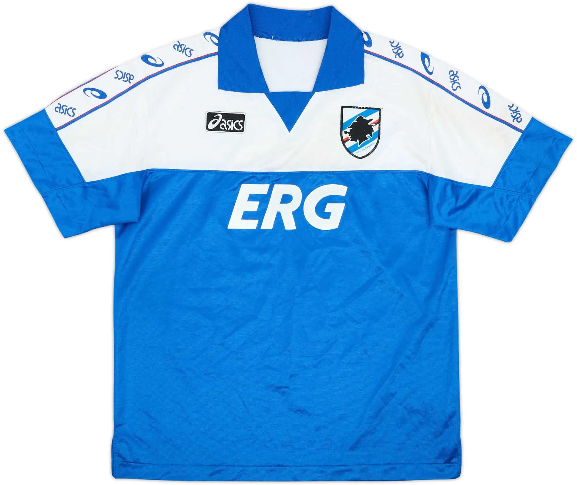 Asics Sampdoria Mens SS Home Shirt 1992/94