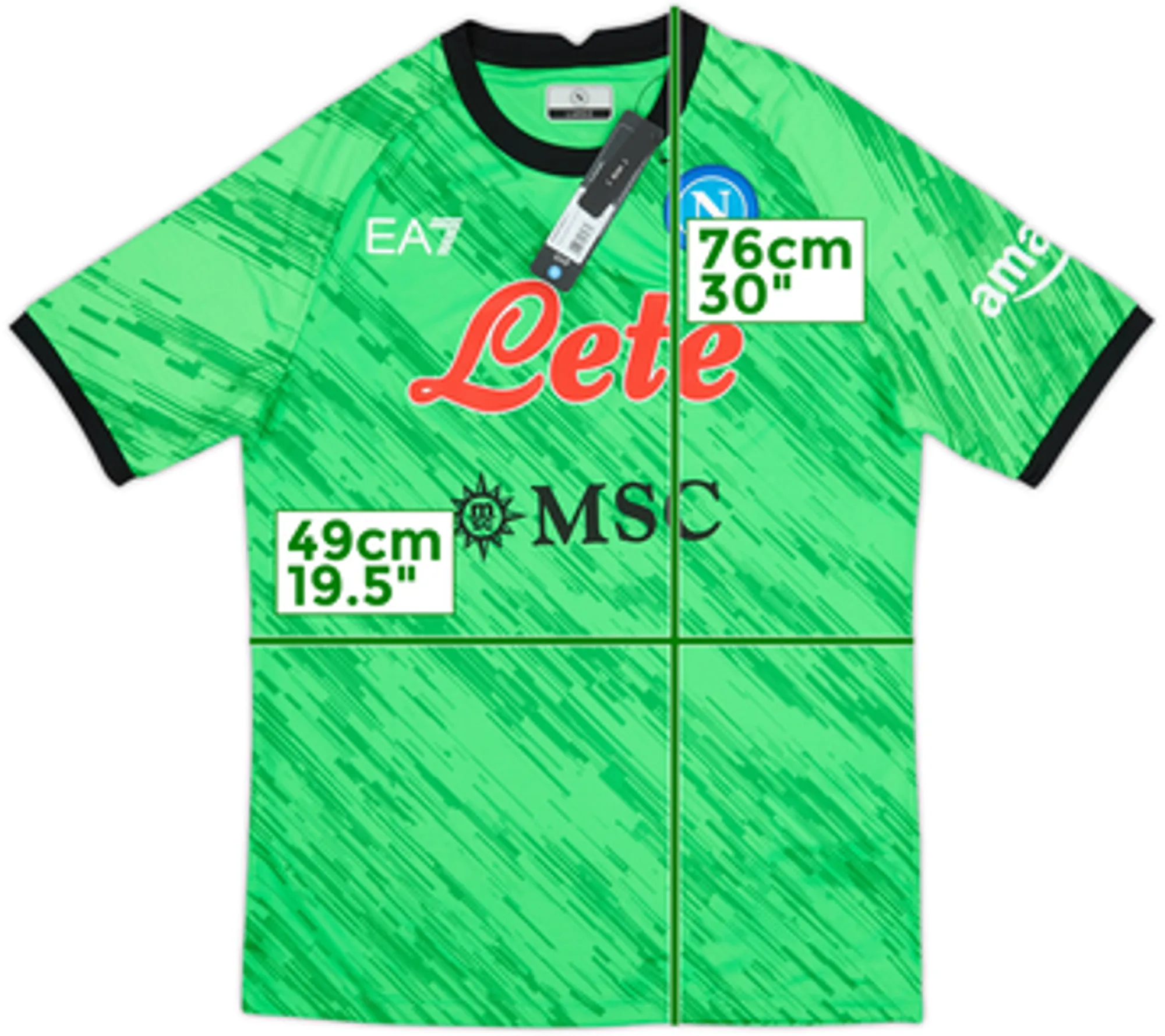 GK Napoli Mens LS Goalkeeper Home Shirt 2022/23