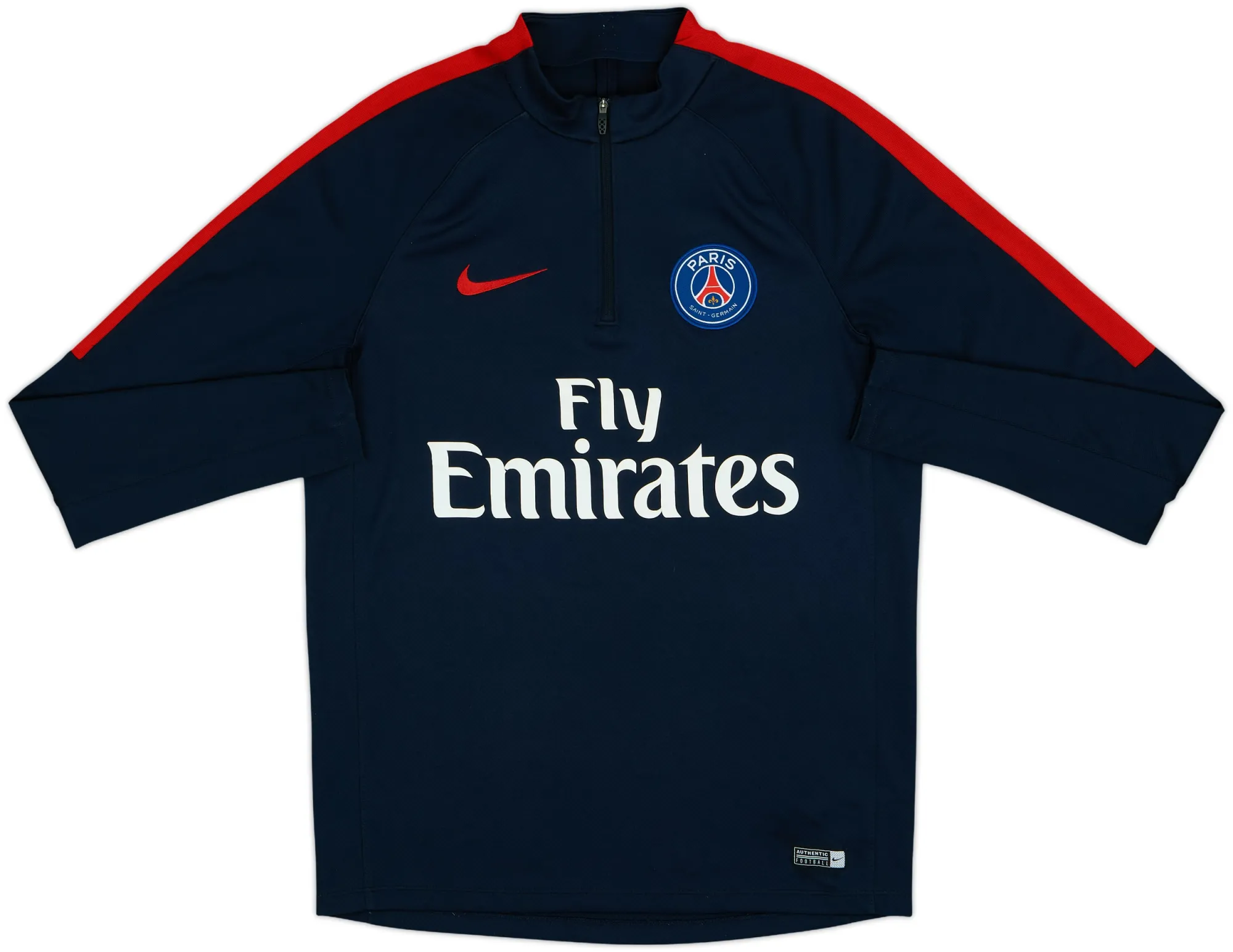 2016-17 Paris Saint-Germain Nike 1/4 Zip Drill Top - 6/10 - (M)