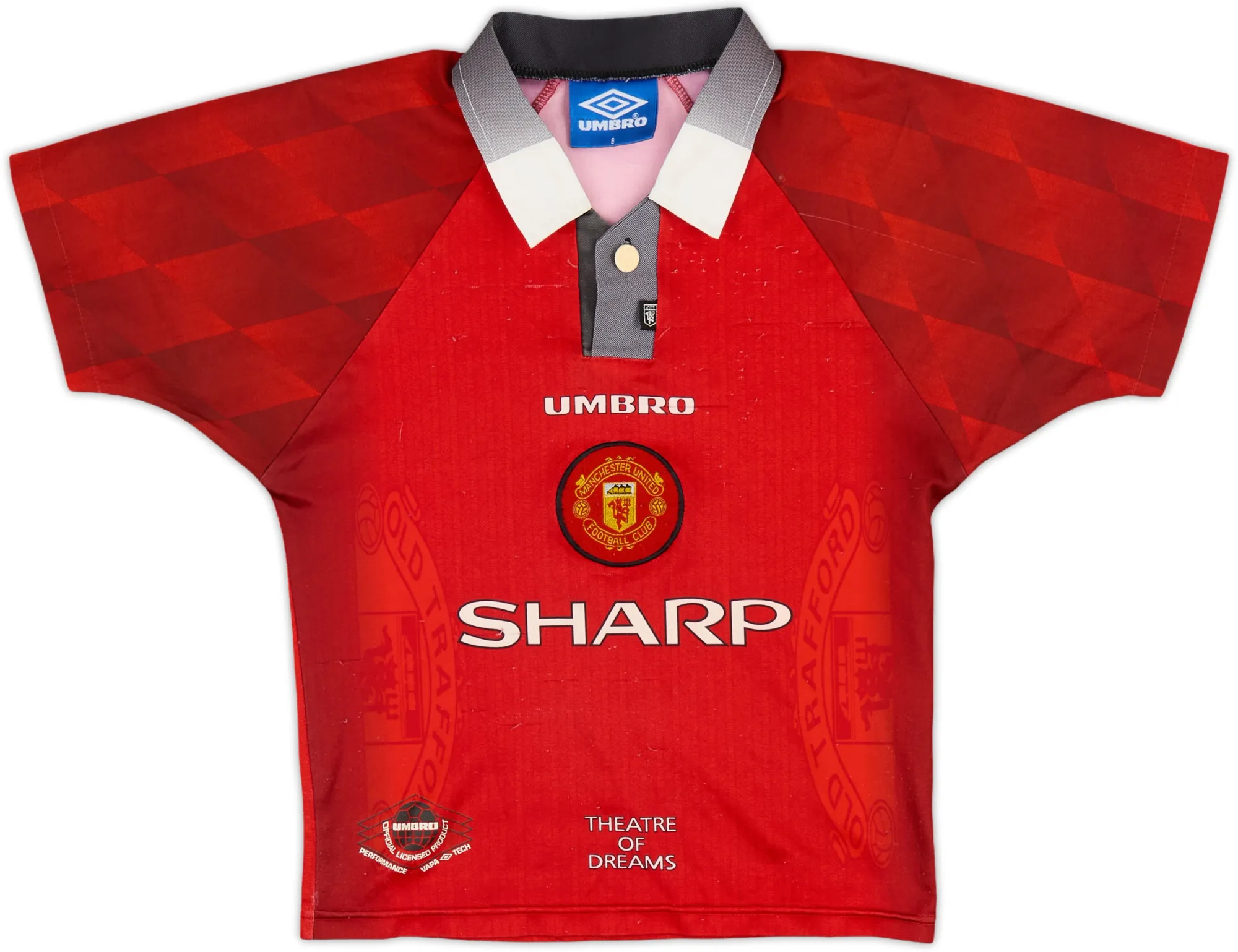 Umbro Manchester United Boys SS Home Shirt 1996/98