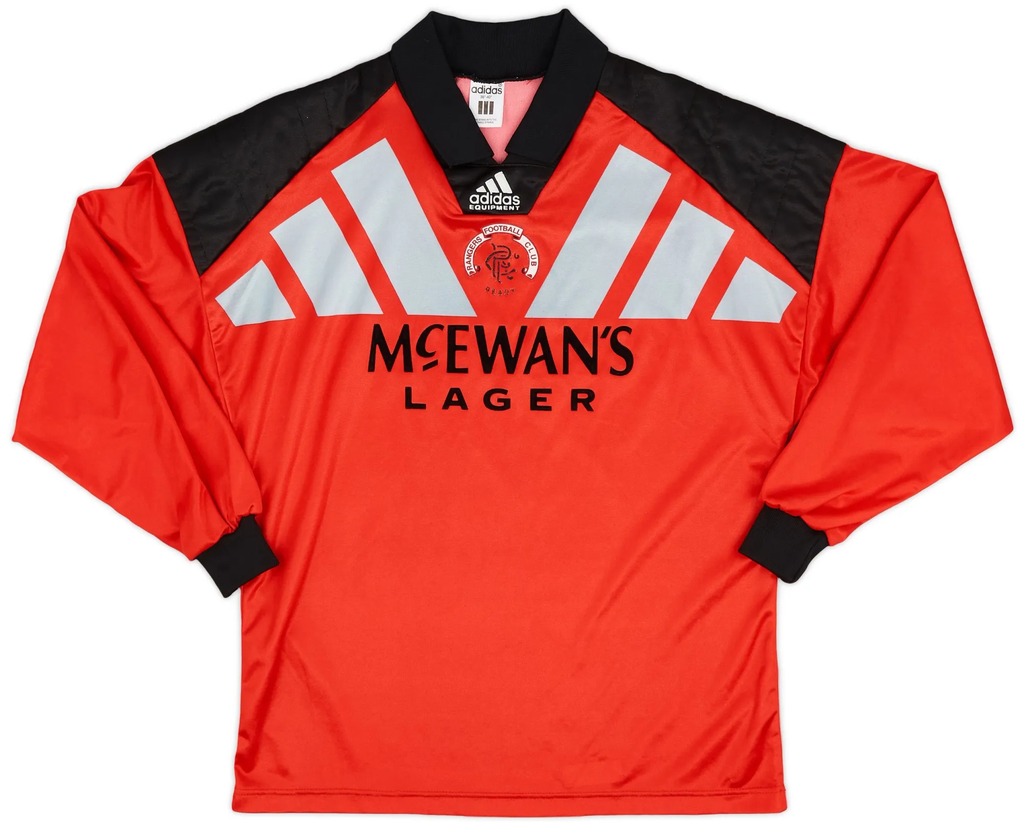 adidas Rangers Mens LS Goalkeeper Home Shirt 1992/94