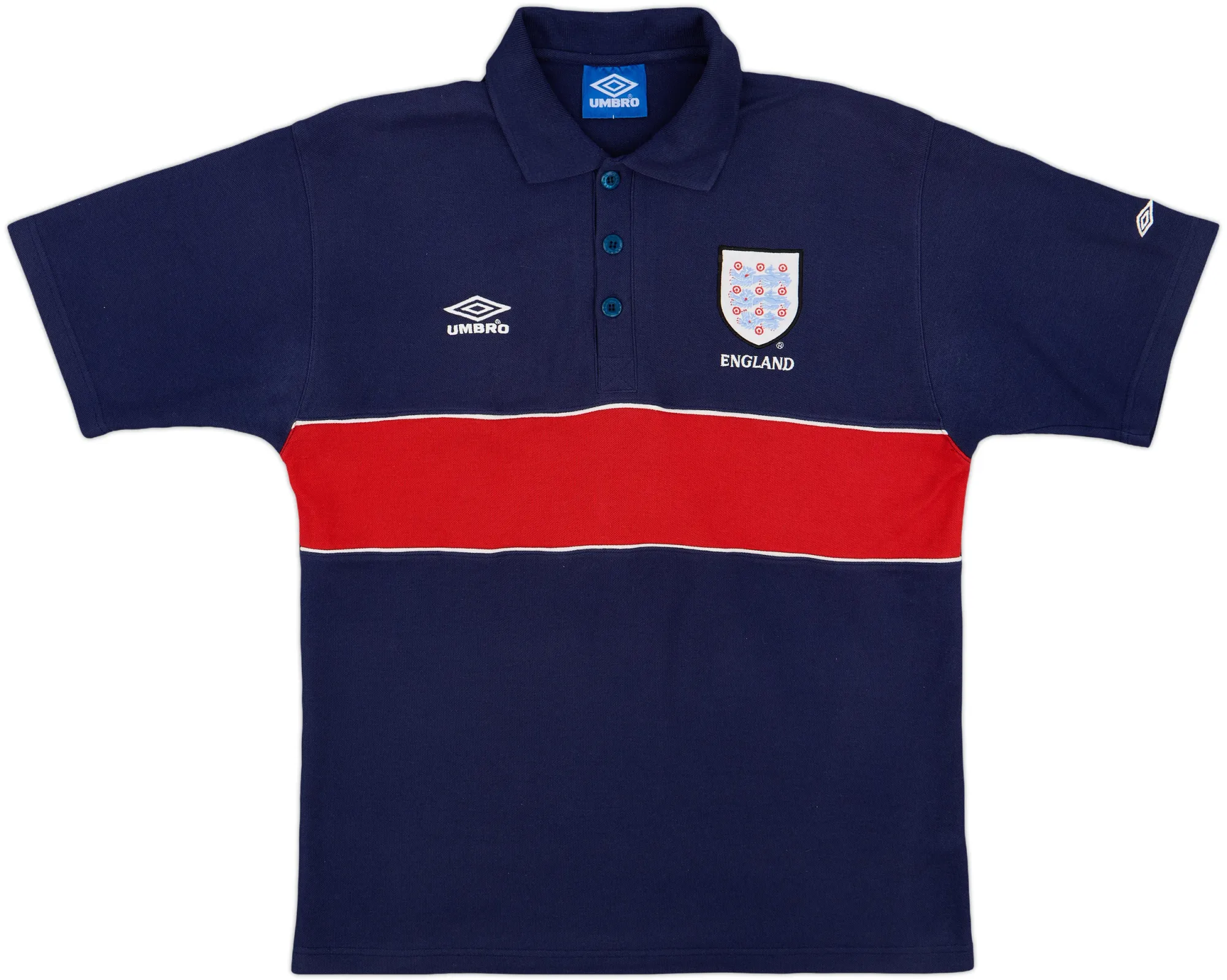 1998 England Umbro Polo Shirt - 8/10 - (L)