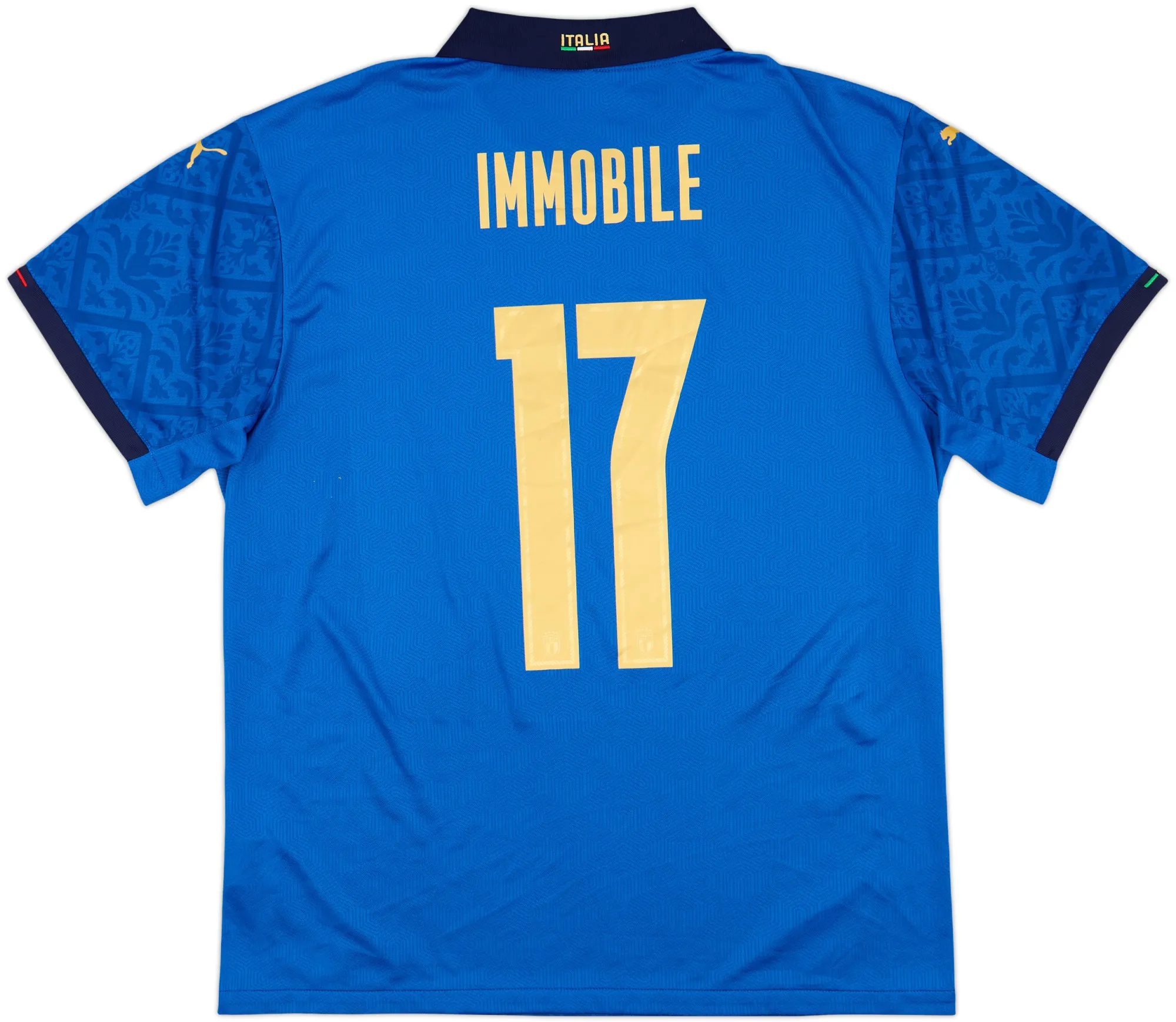 Puma Italy Mens SS Player Issue Home Shirt 2020