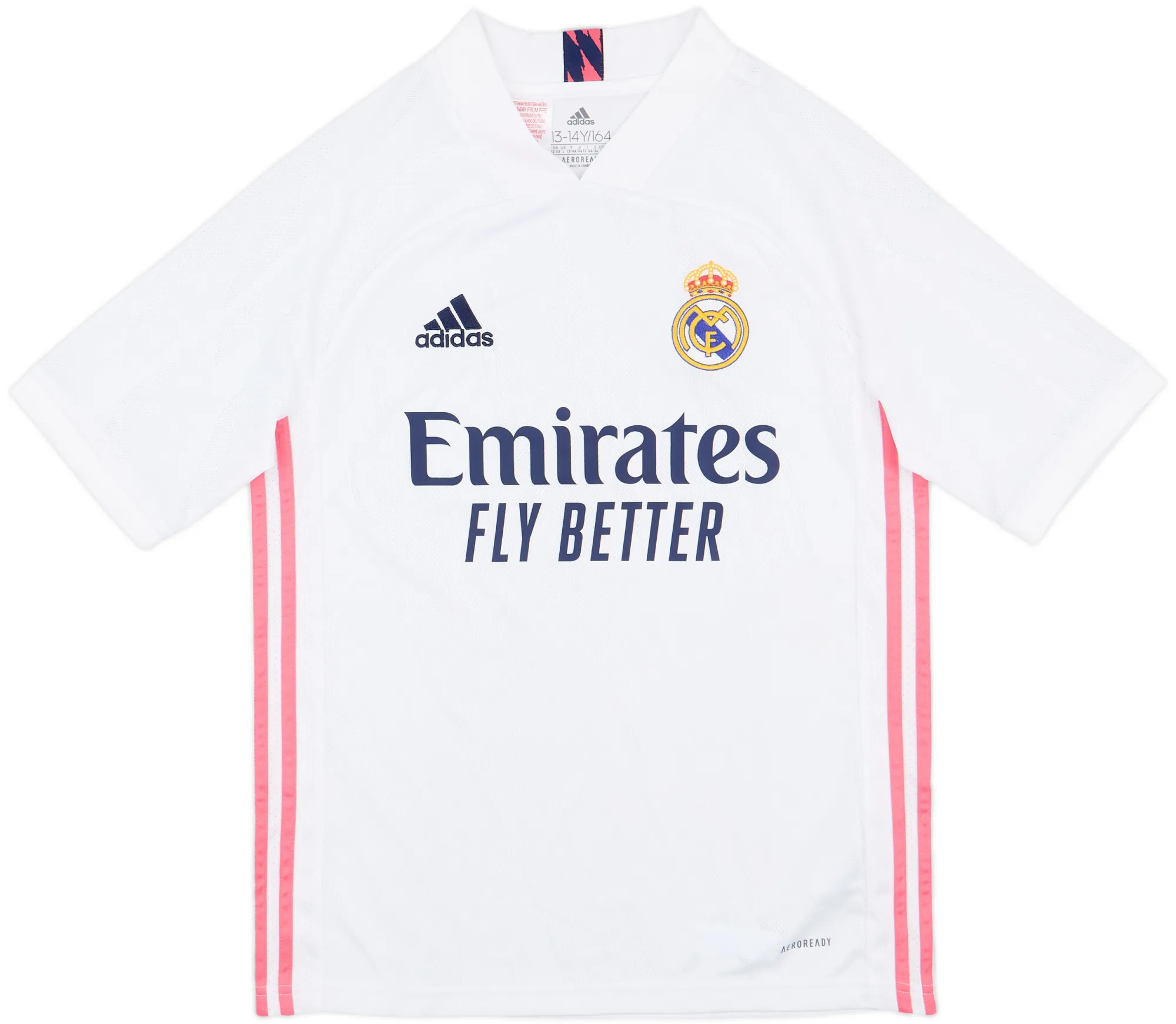 adidas Real Madrid Boys SS Home Shirt 2020/21